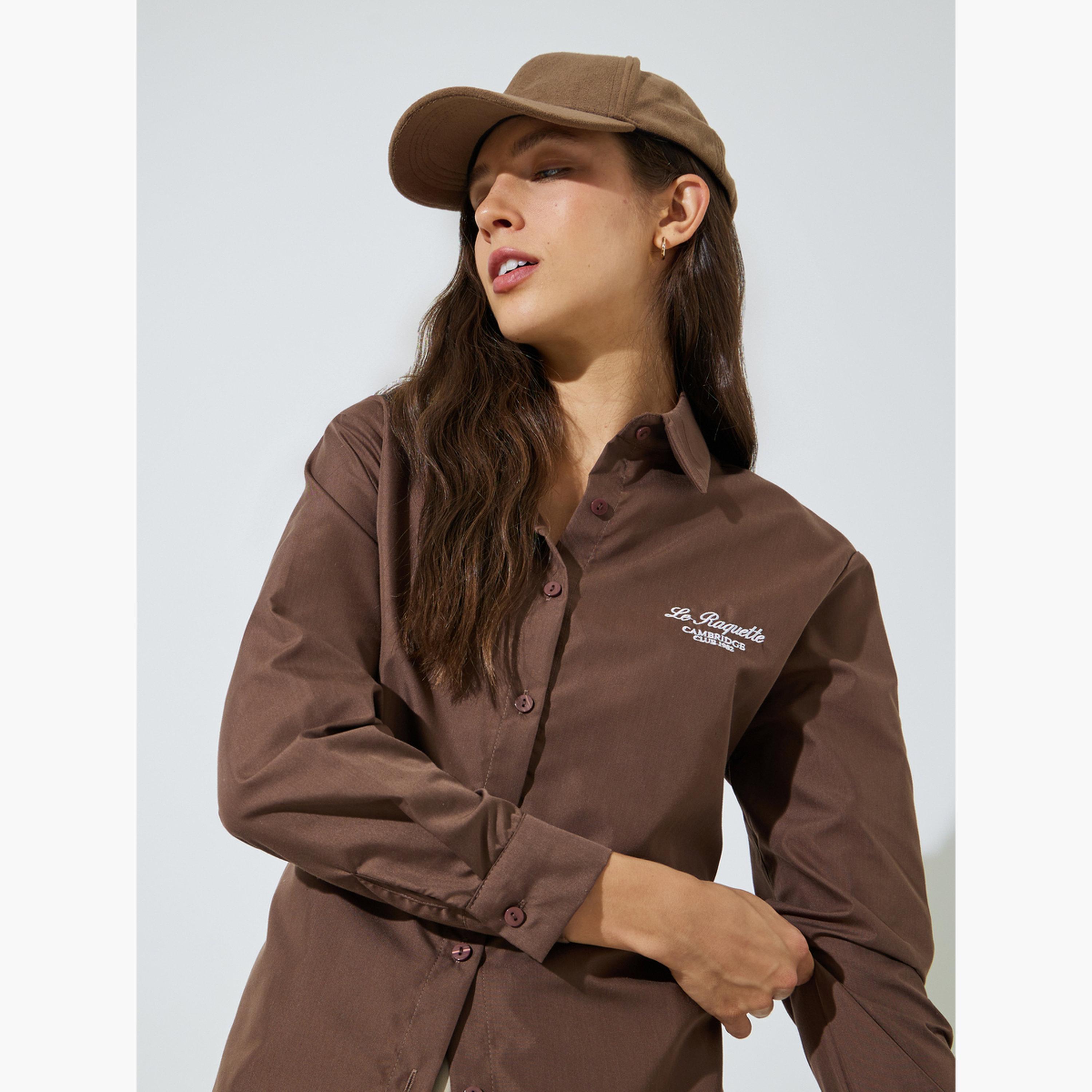 قميص واسع مع تفاصيل مطرزة-women-clothing-shirtsandblouses-shirts-image-3