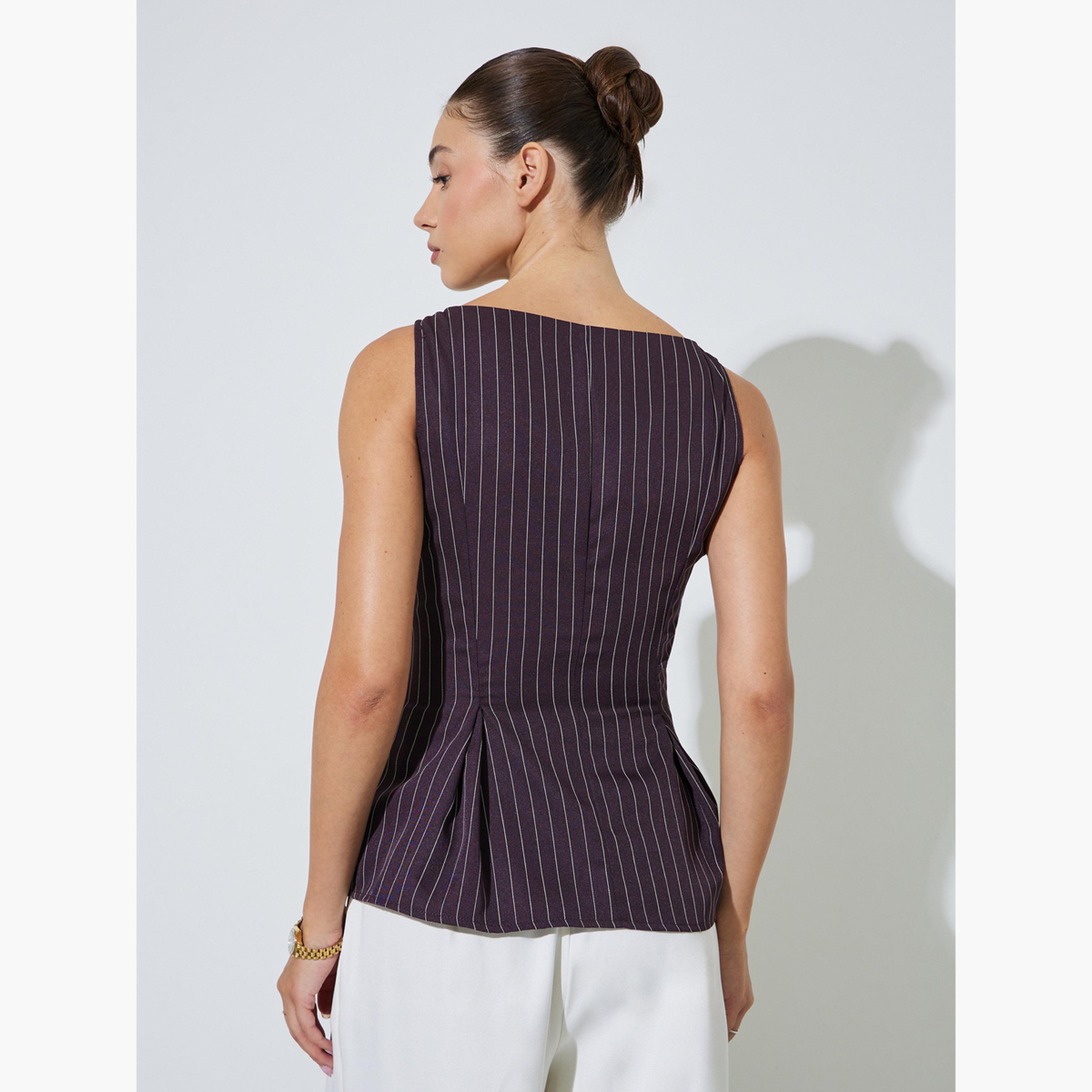 بلوزة بيبلوم بلا أكمام ومخططة-women-clothing-shirtsandblouses-blouses-image-3