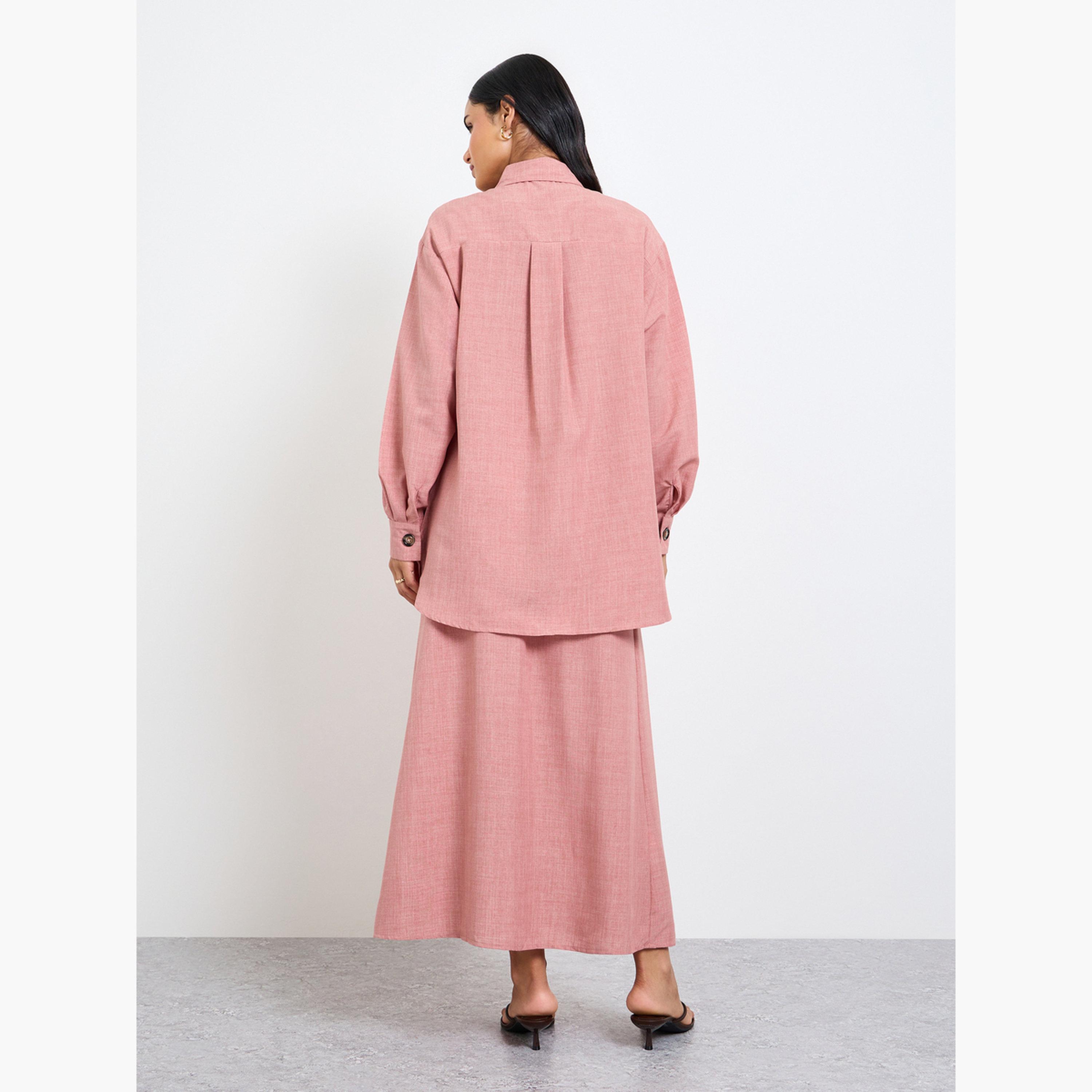 طقم منسق من تنورة وبلوزة طويلة-women-clothing-coordsets-image-3