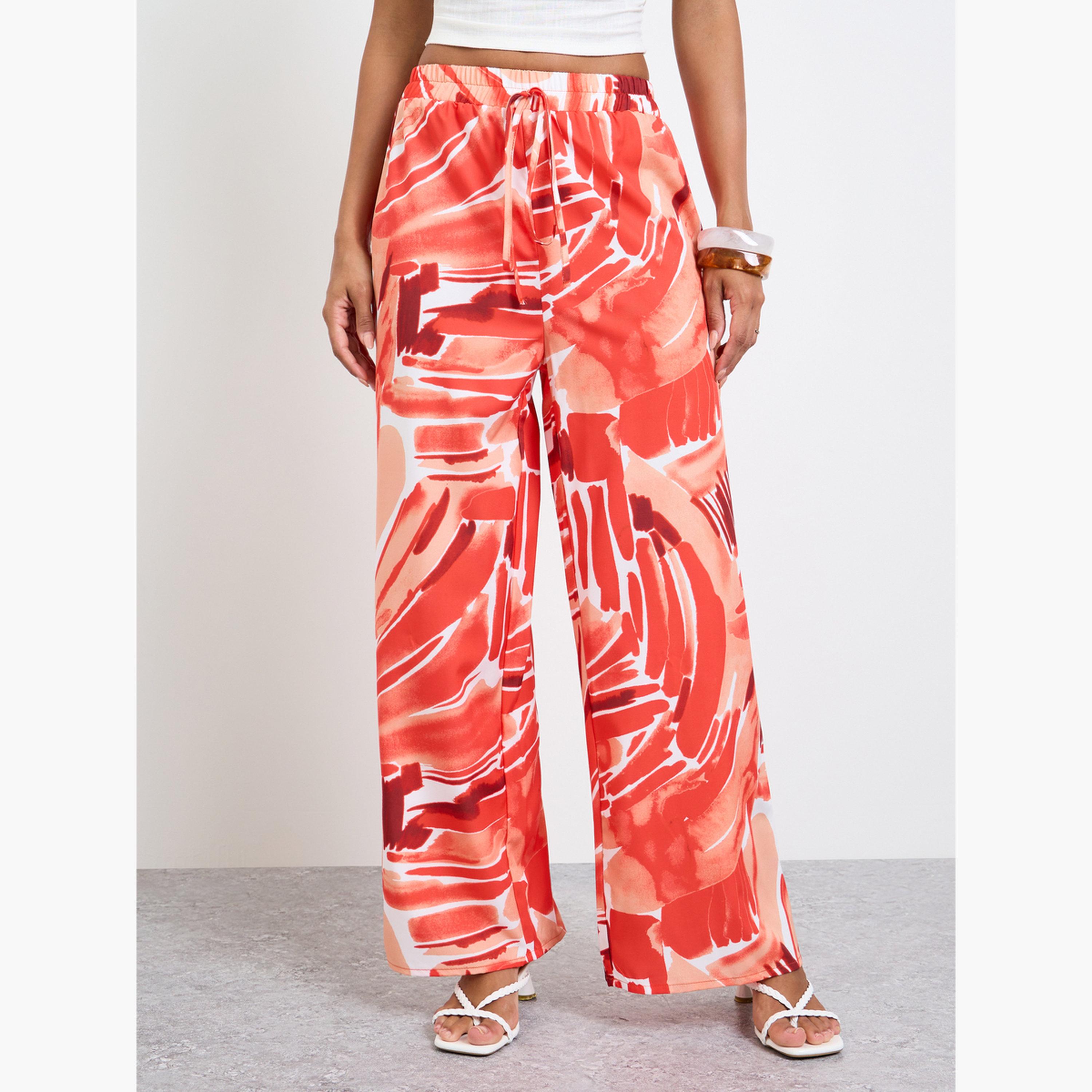 Take Two All Over Print Wide Leg Trousers-women-clothing-bottoms-joggers-image-1