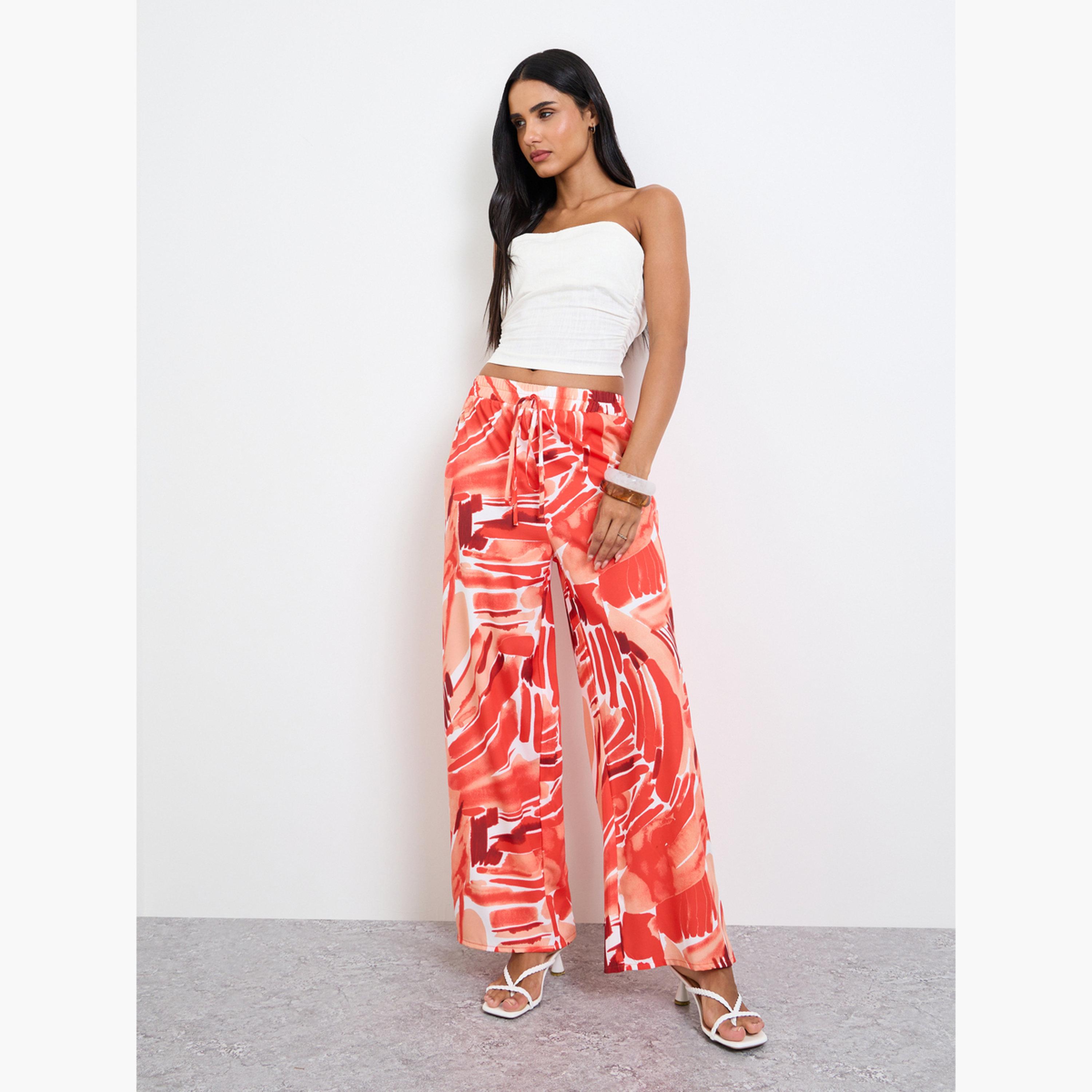 Take Two All Over Print Wide Leg Trousers-women-clothing-bottoms-joggers-image-2