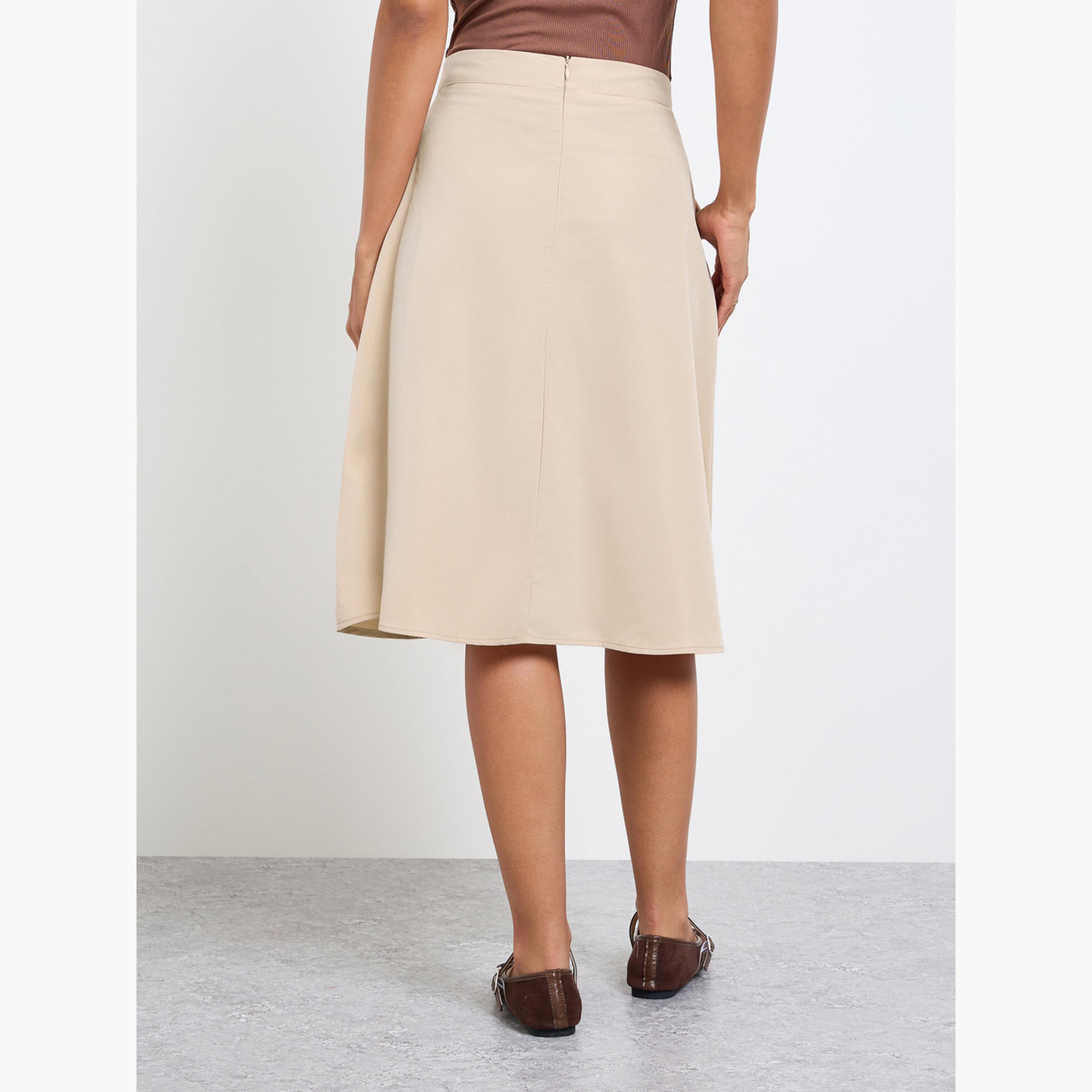 Take Two Beige Button-Front Midi Skirt-women-clothing-skirts-image-4