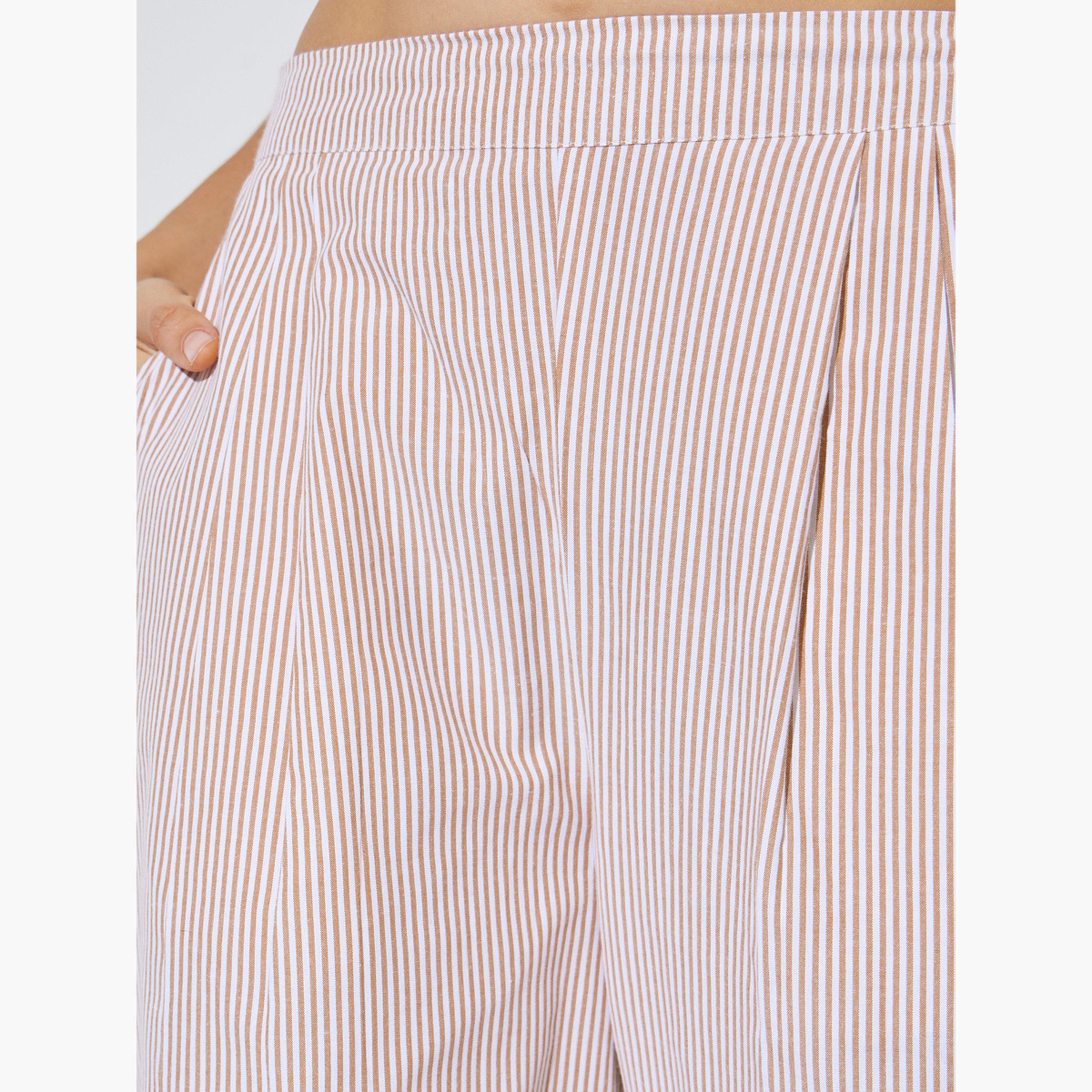 بنطال مخطط بأرجل واسعة-women-clothing-bottoms-joggers-image-3
