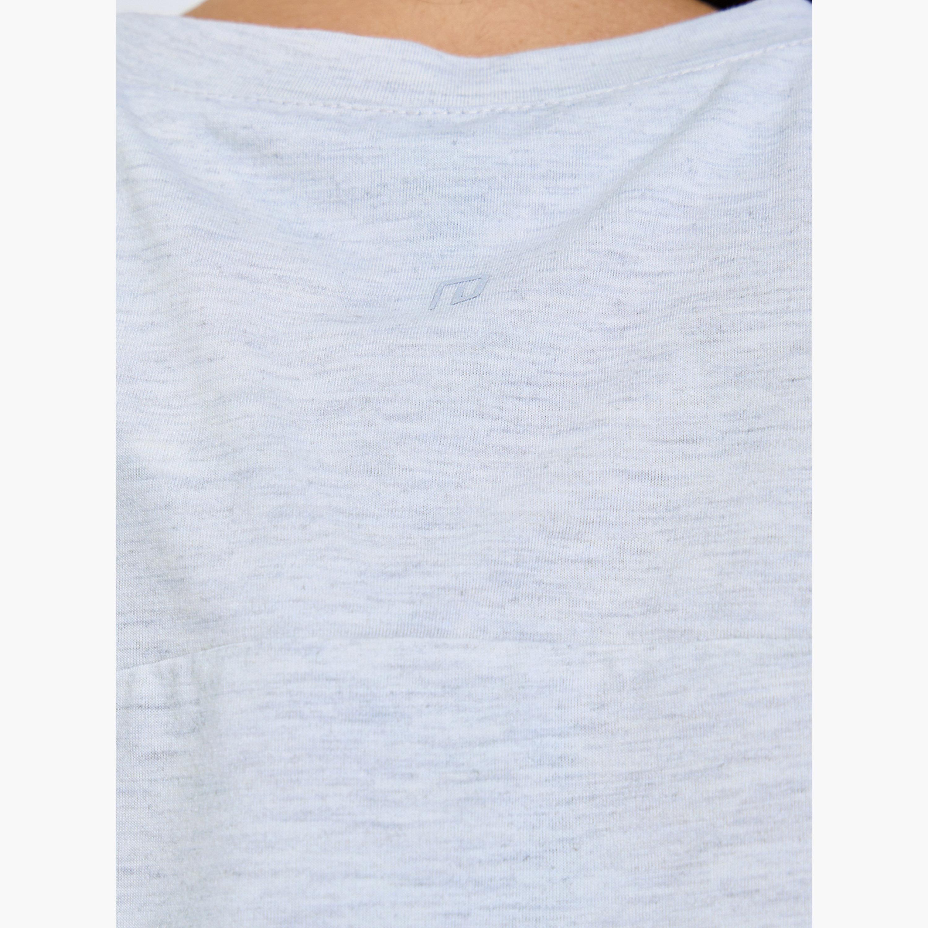 ستايلي - قميص داخلي رمادي سادة برقبة دائرية-sports-women-clothing-tshirtsandvests-image-5