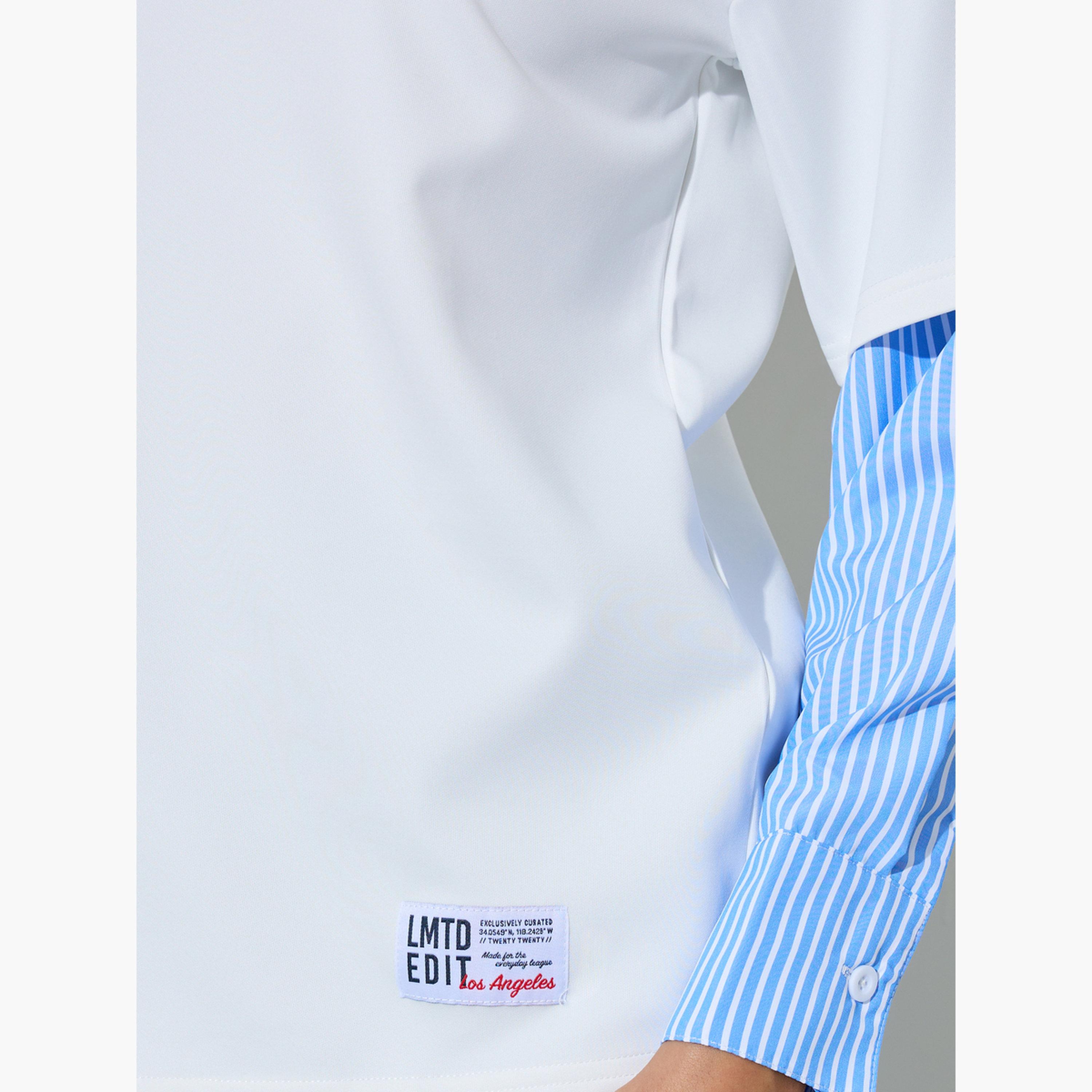 ستايلي - تيشيرت أبيض مخطط بأكمام طويلة ورقبة دائرية-women-clothing-tshirts-image-5