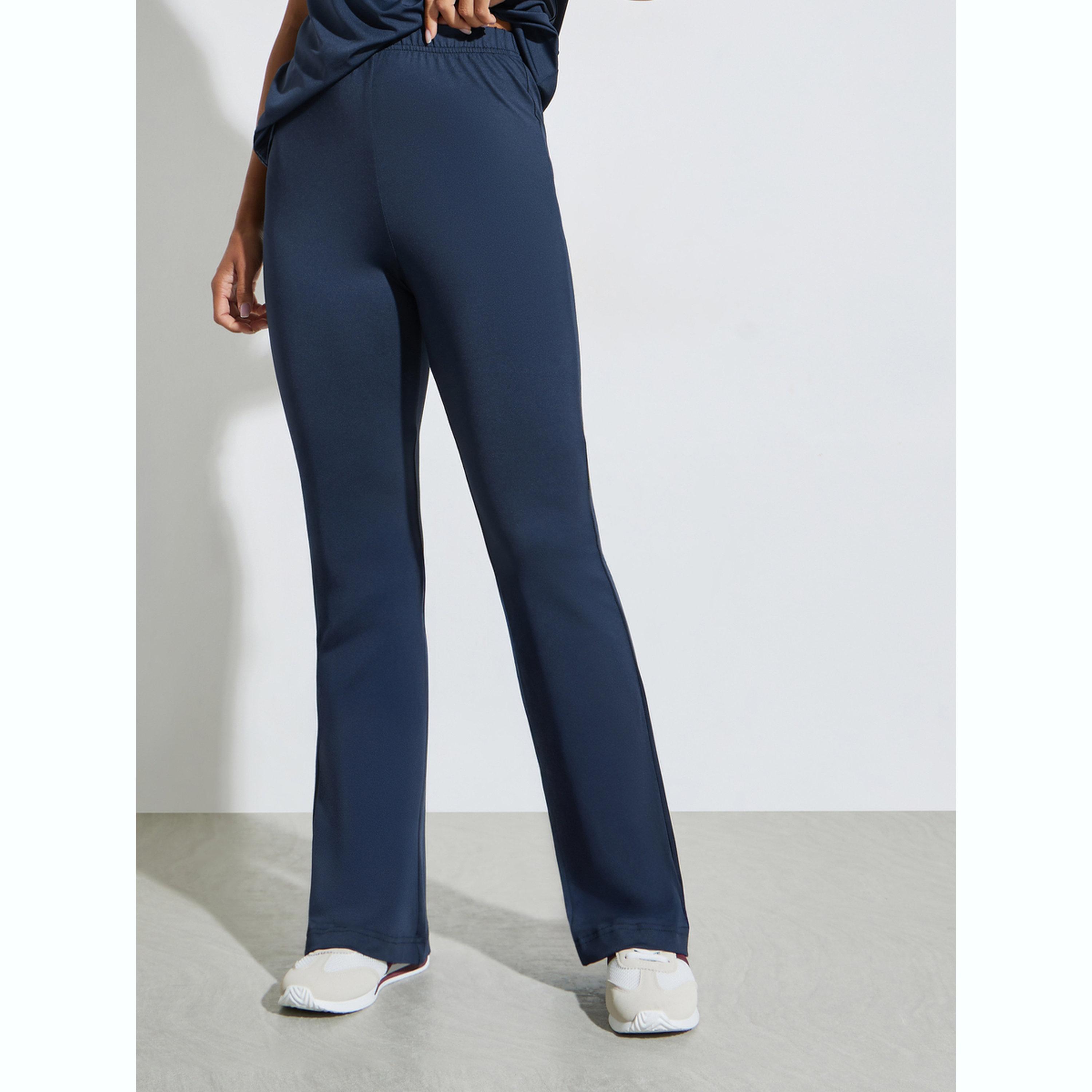 مجموعة من ليقنز بقصة واسعة وخصر متوسط مع تيشيرت بياقة مزدوجة الطبقات-women-clothing-coordsets-image-5
