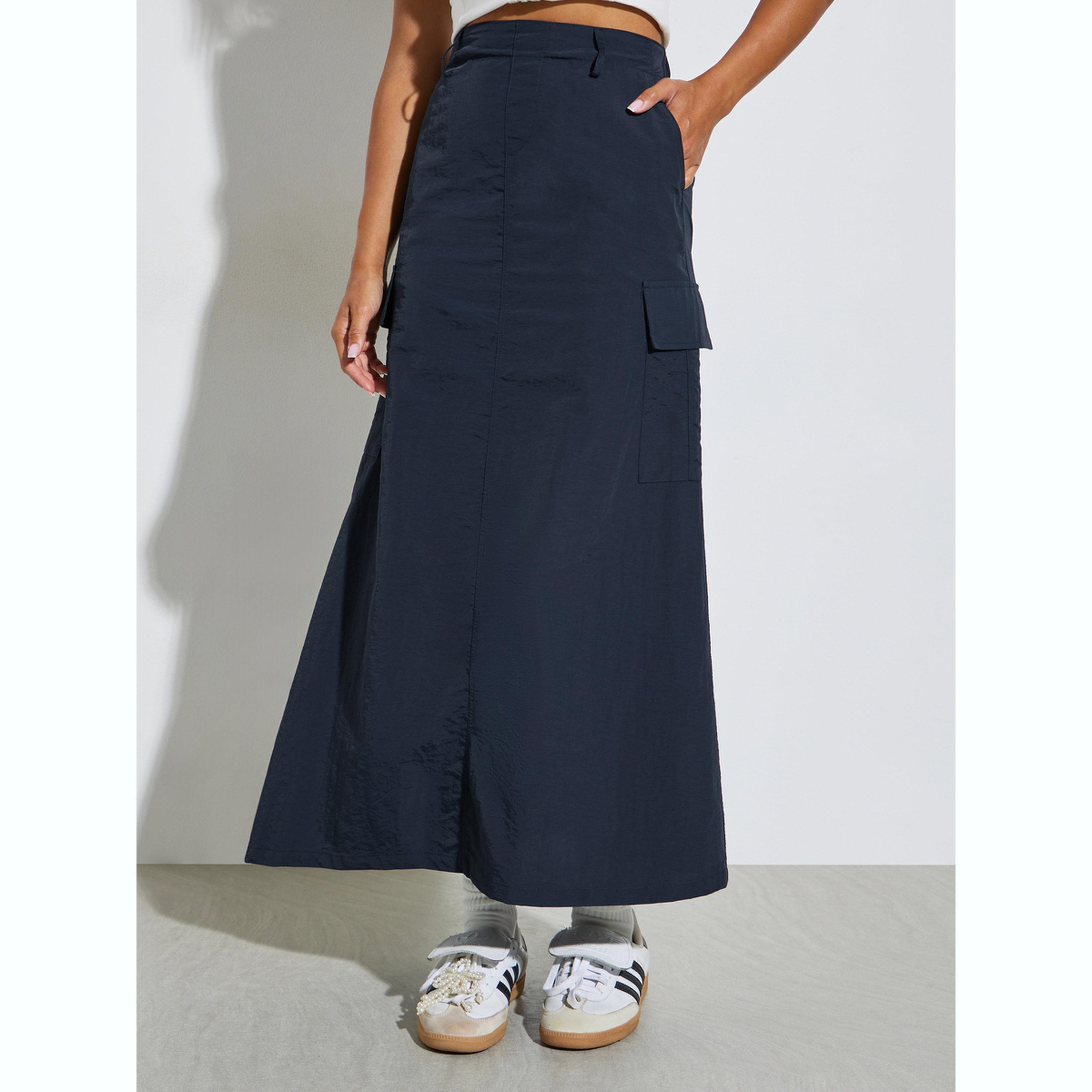 تنورة كارجو ميدي بحافة واسعة-women-clothing-bottoms-skirts-image-1