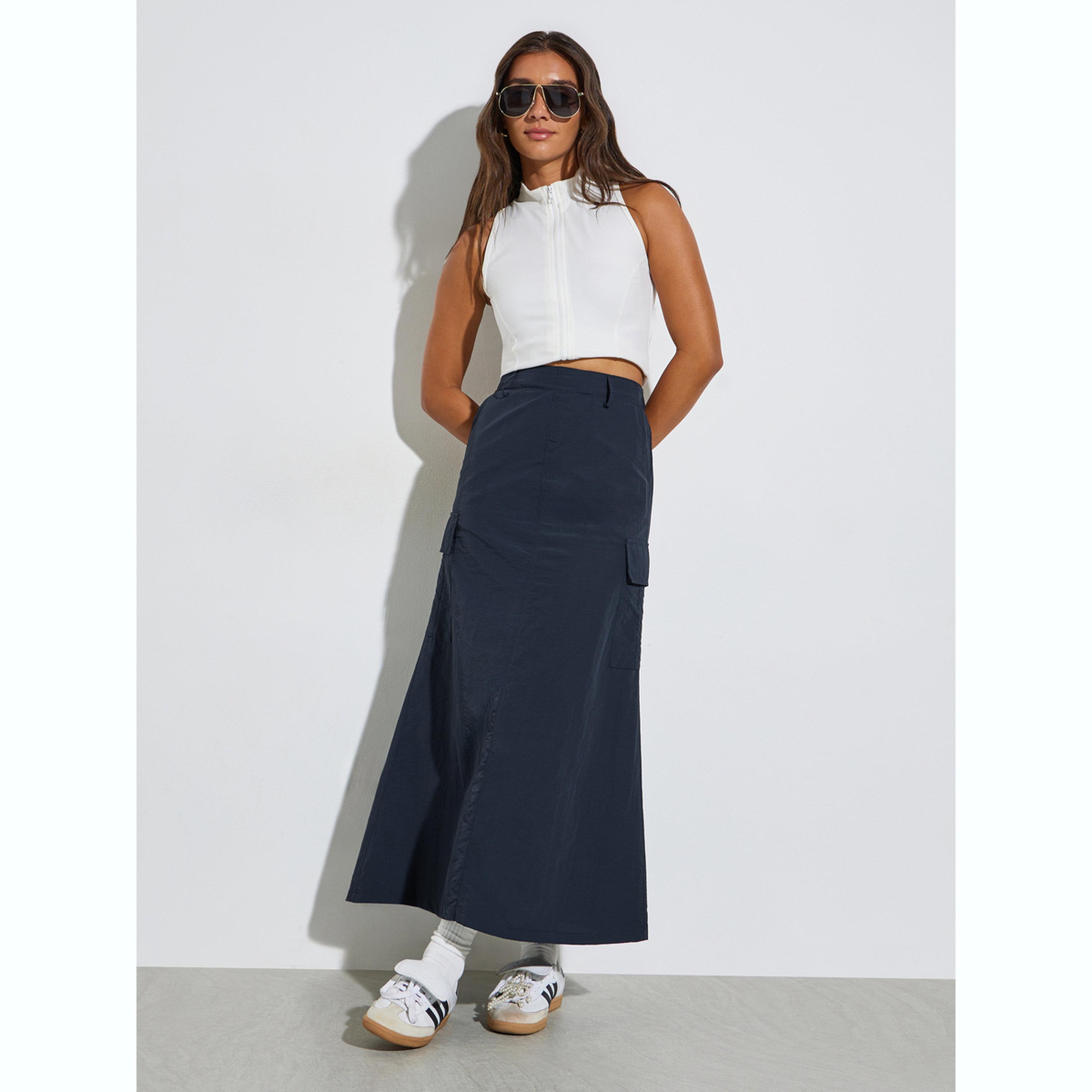 تنورة كارجو ميدي بحافة واسعة-women-clothing-bottoms-skirts-image-2