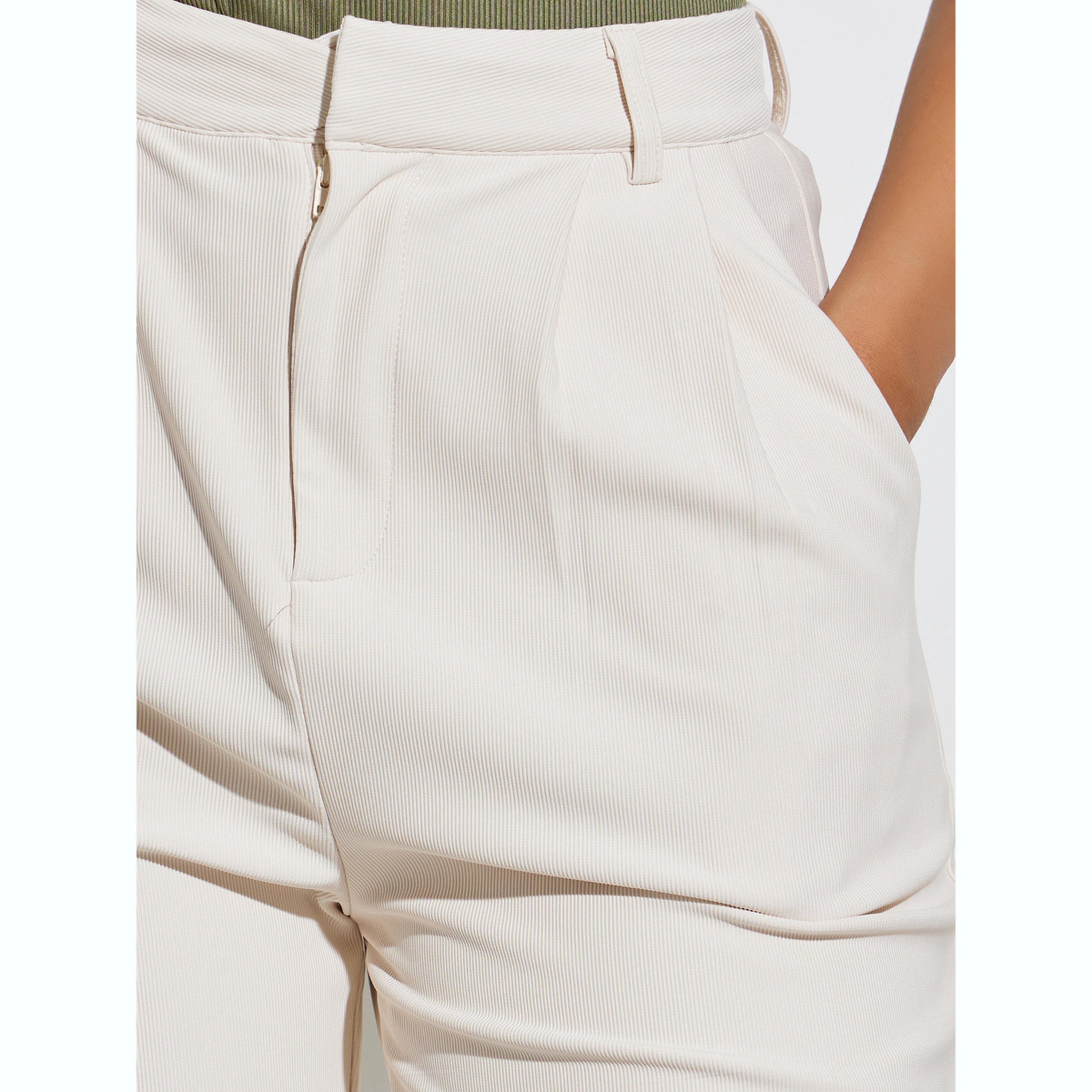 بنطال كاجوال سادة بأرجل مستقيمة-women-clothing-bottoms-trousers-image-3