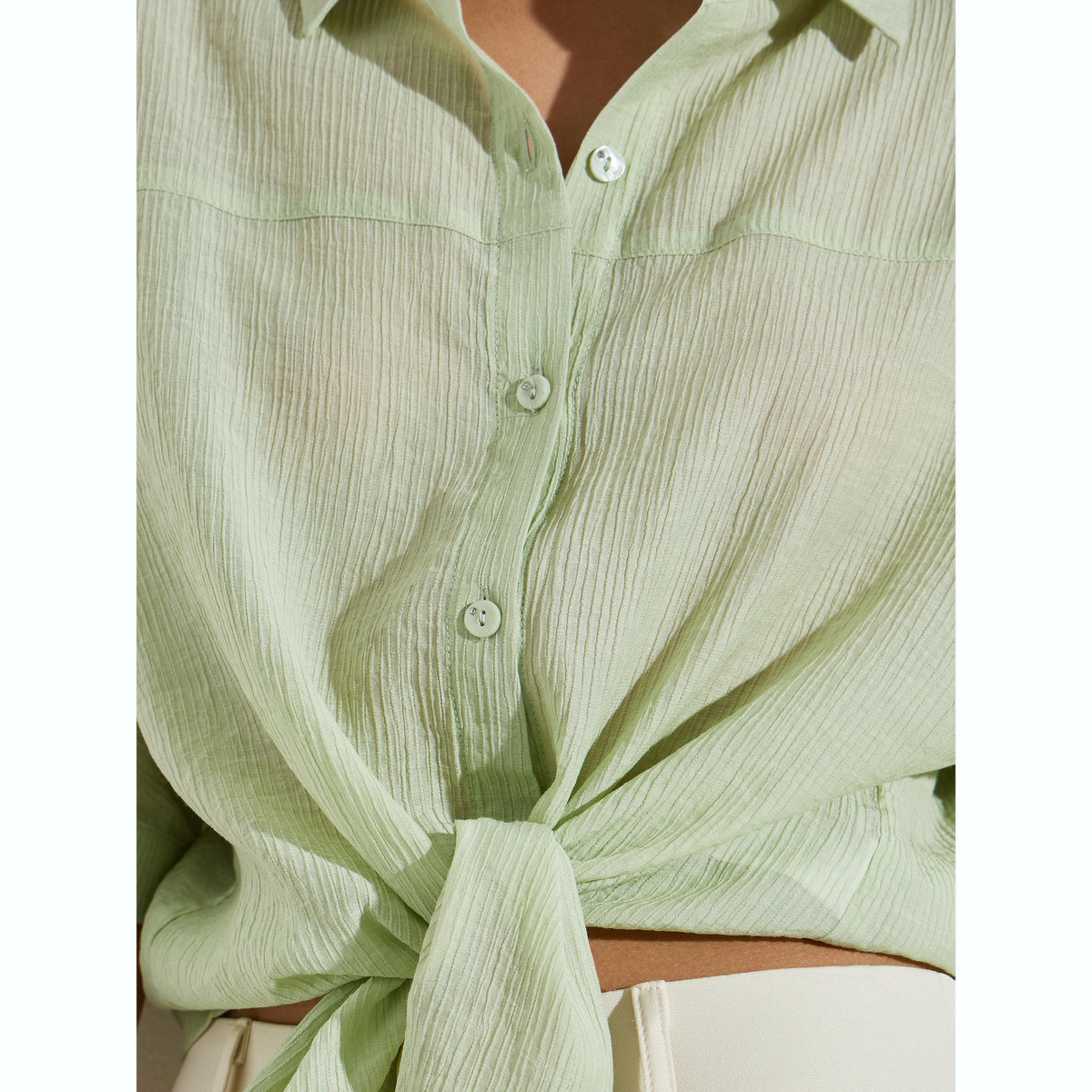 بلوزة بأكمام قصيرة وربطة أمامية-women-clothing-shirtsandblouses-blouses-image-4