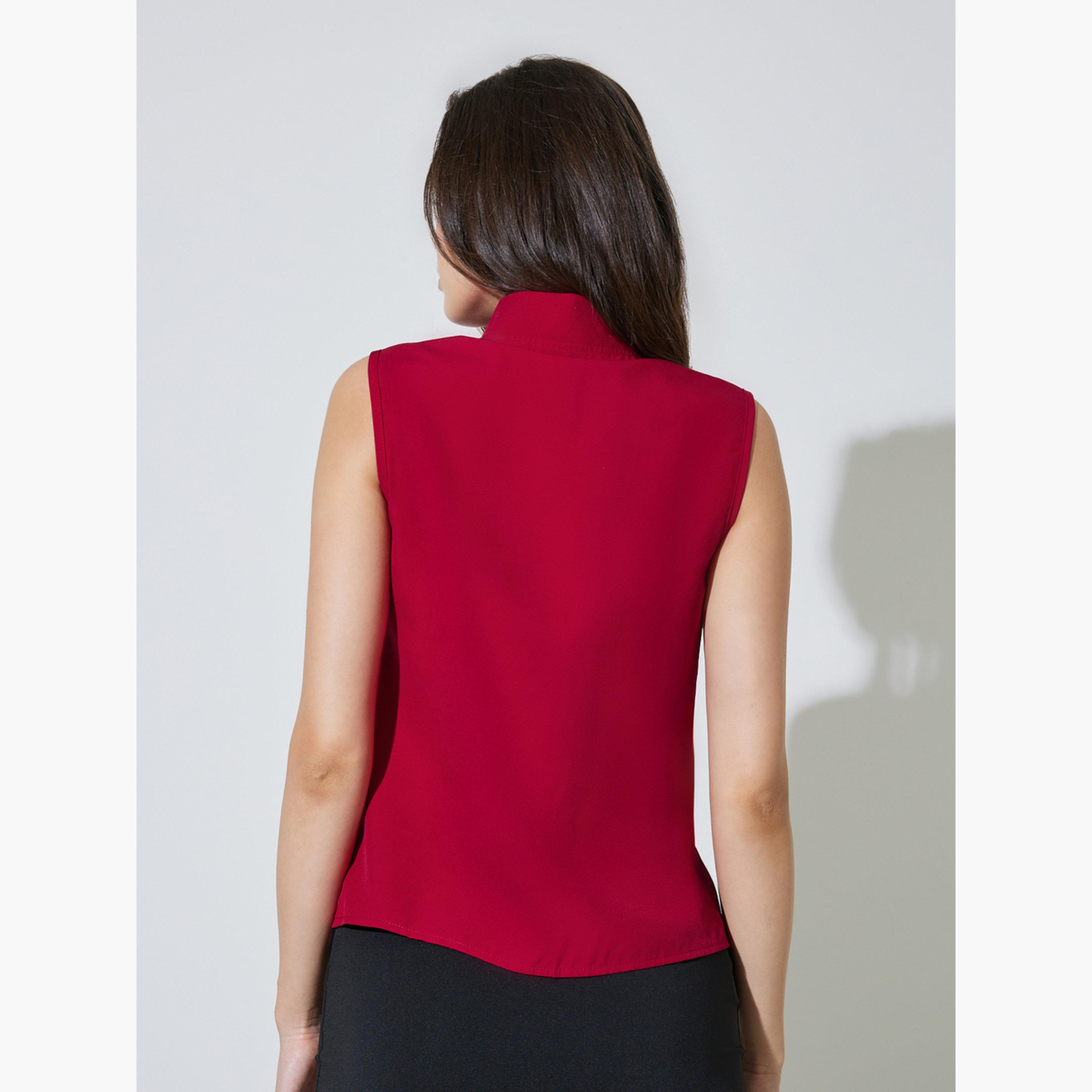بلوزة بلا أكمام مع زينة زهور بارزة-women-clothing-shirtsandblouses-blouses-image-3