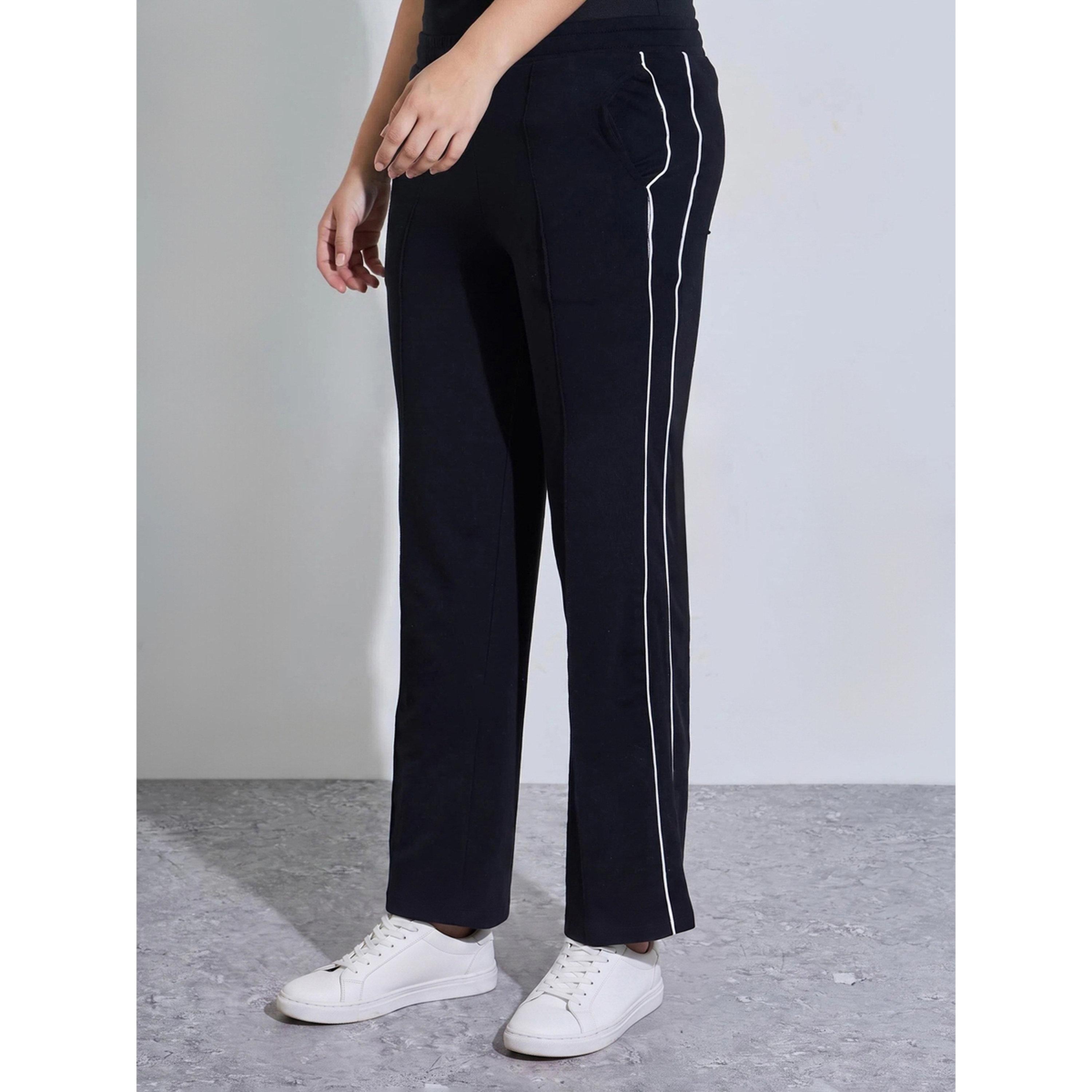 Styli Plus Size Black Side Striped Wide Leg Joggers-women-clothing-plussize-joggers-image-3