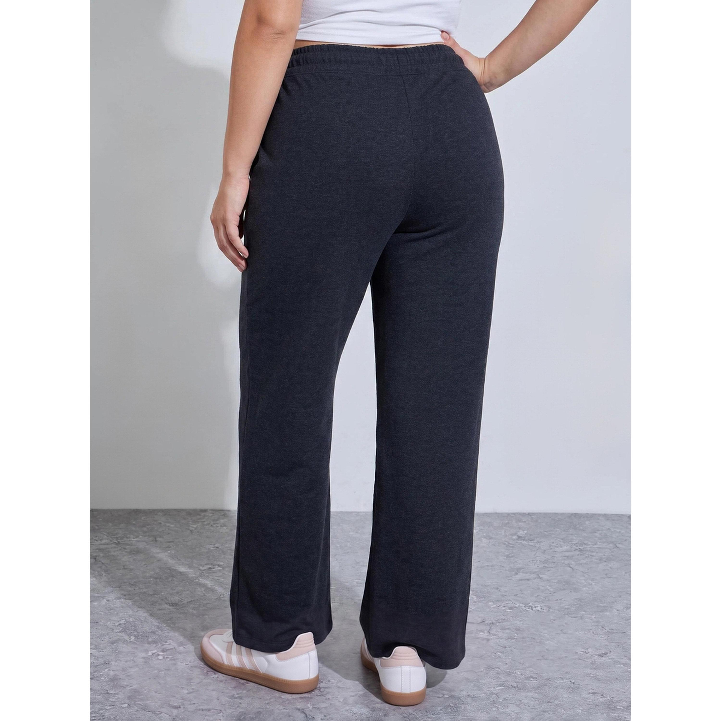Styli Plus Size Charcoal Pintuck Details Wide Leg Pants-women-clothing-plussize-joggers-image-5
