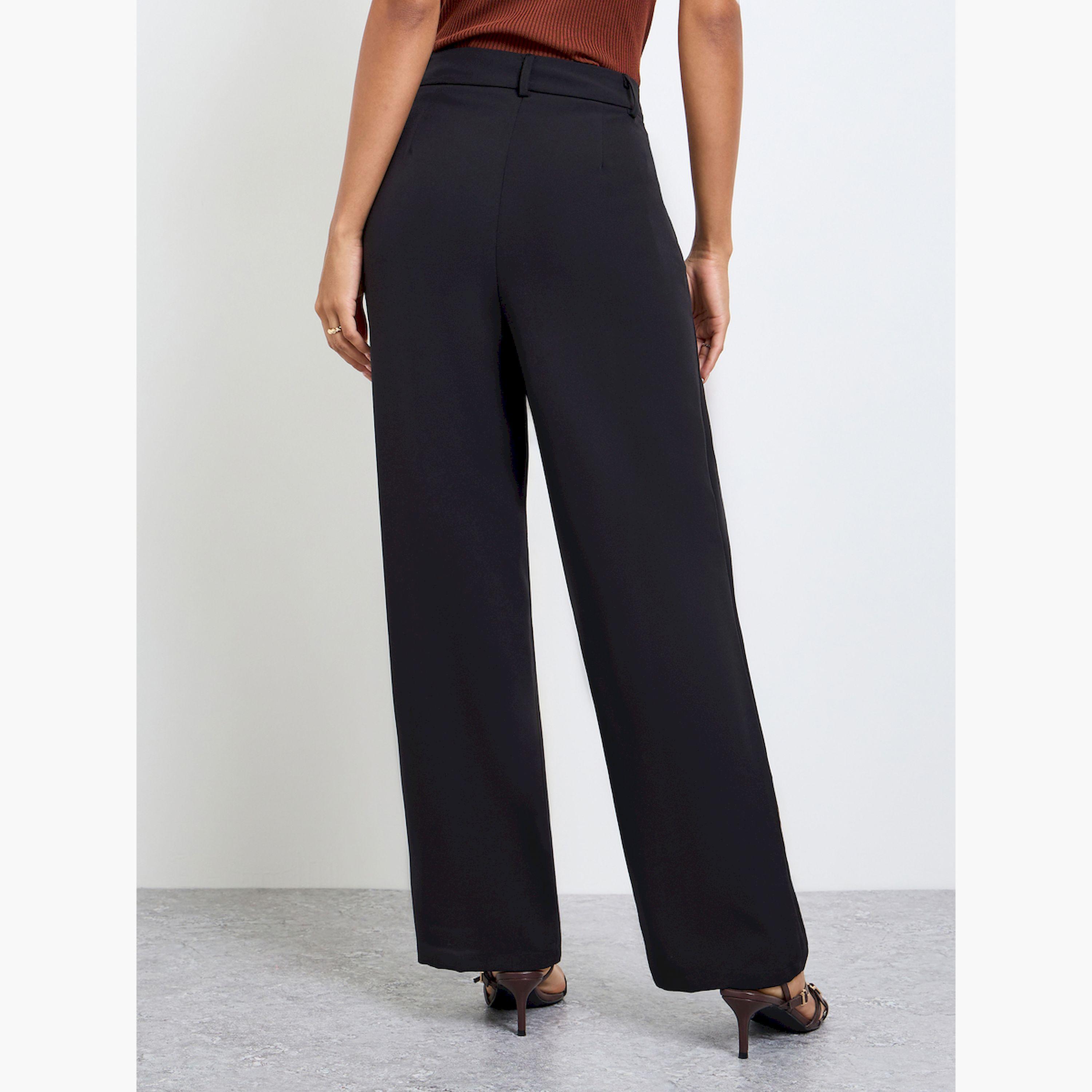 بنطال سادة بقصة مستقيمة-women-clothing-bottoms-trousers-image-4