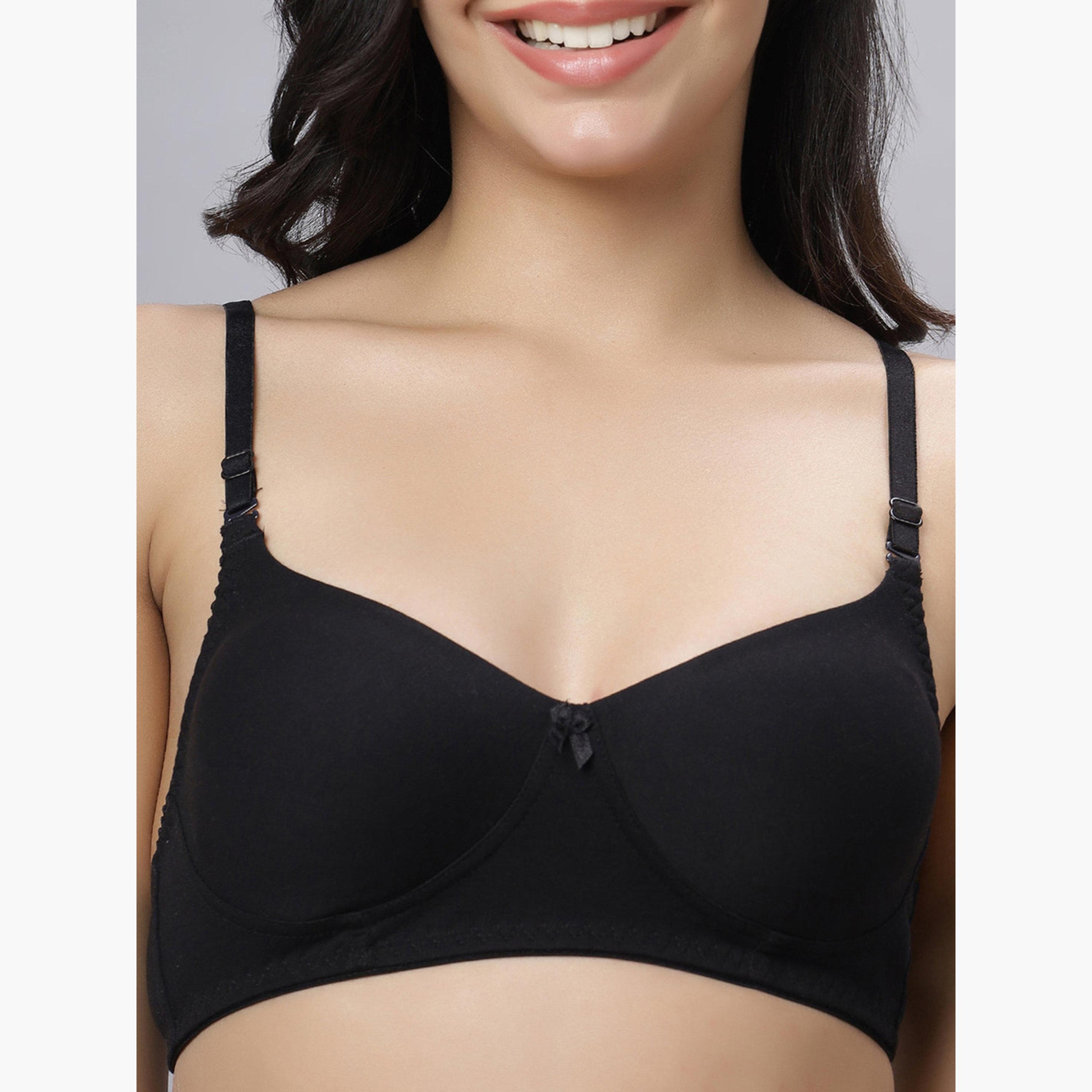 Eden X Styli Pack of 2 - Non-Padded Non Wired Cotton Blend T-Shirt Bra-women-clothing-lingerie-bras-image-10