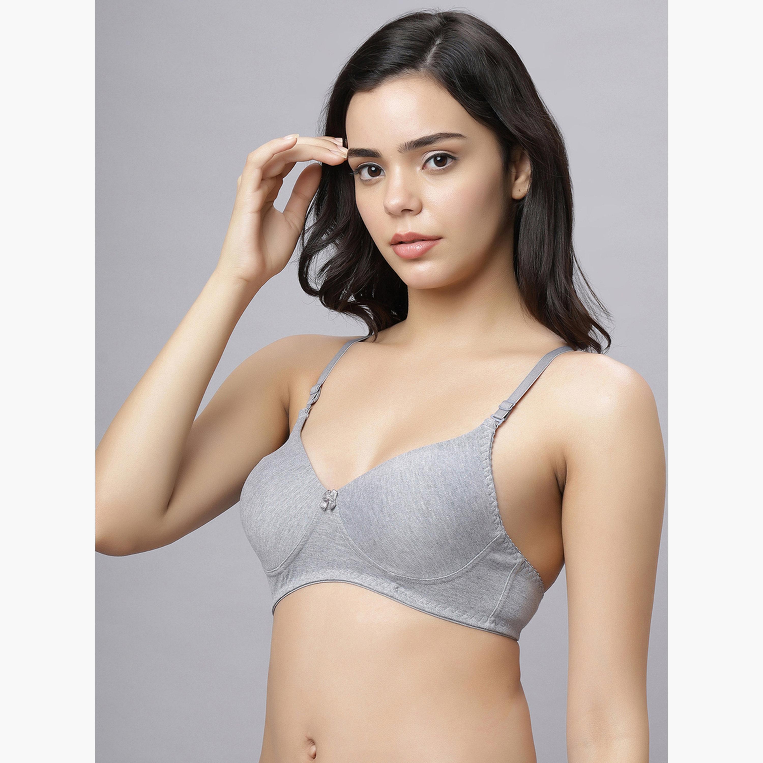 Eden X Styli Pack of 2 - Non-Padded Non Wired Cotton Blend T-Shirt Bra-women-clothing-lingerie-bras-image-4