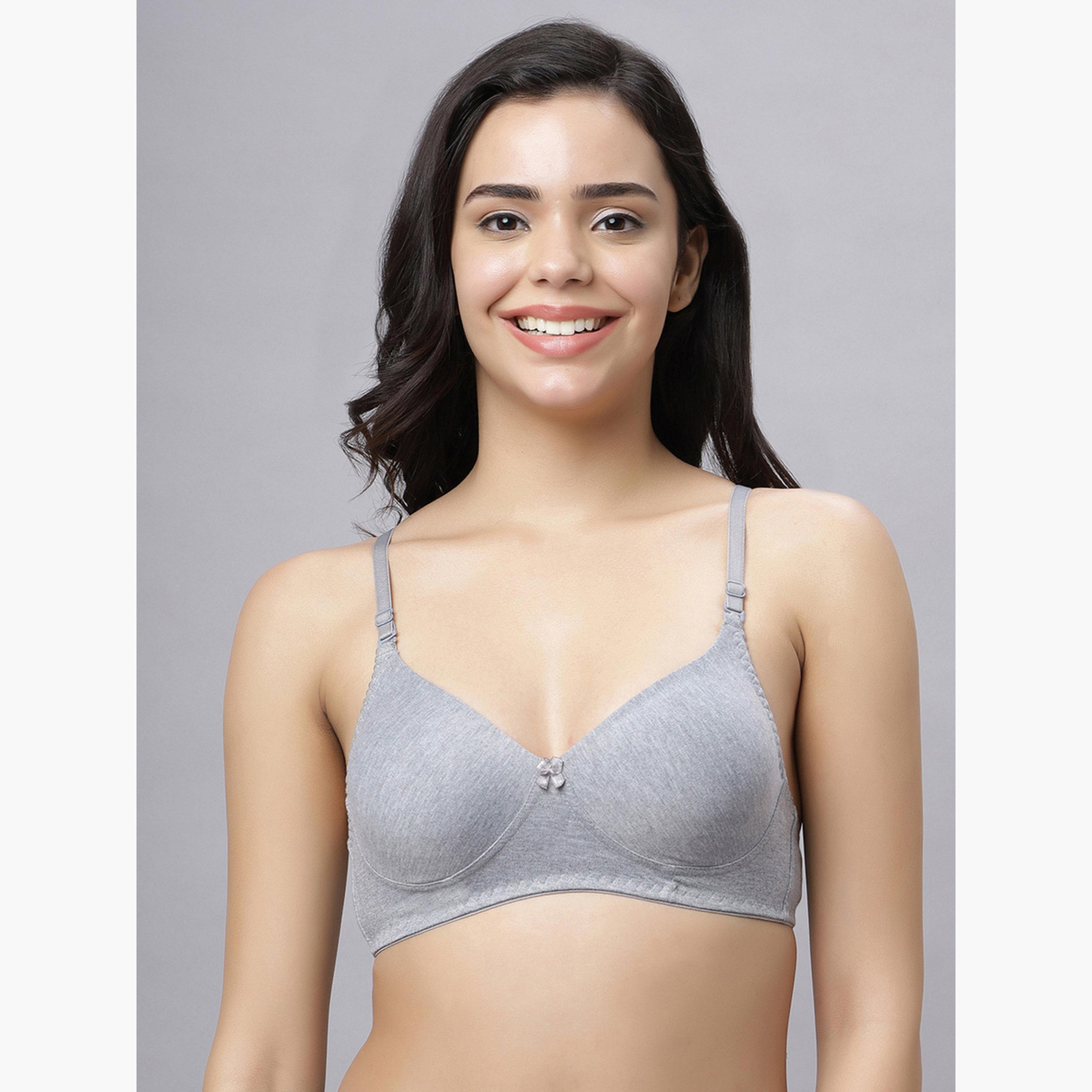 Eden X Styli Pack of 2 - Non-Padded Non Wired Cotton Blend T-Shirt Bra-women-clothing-lingerie-bras-image-5