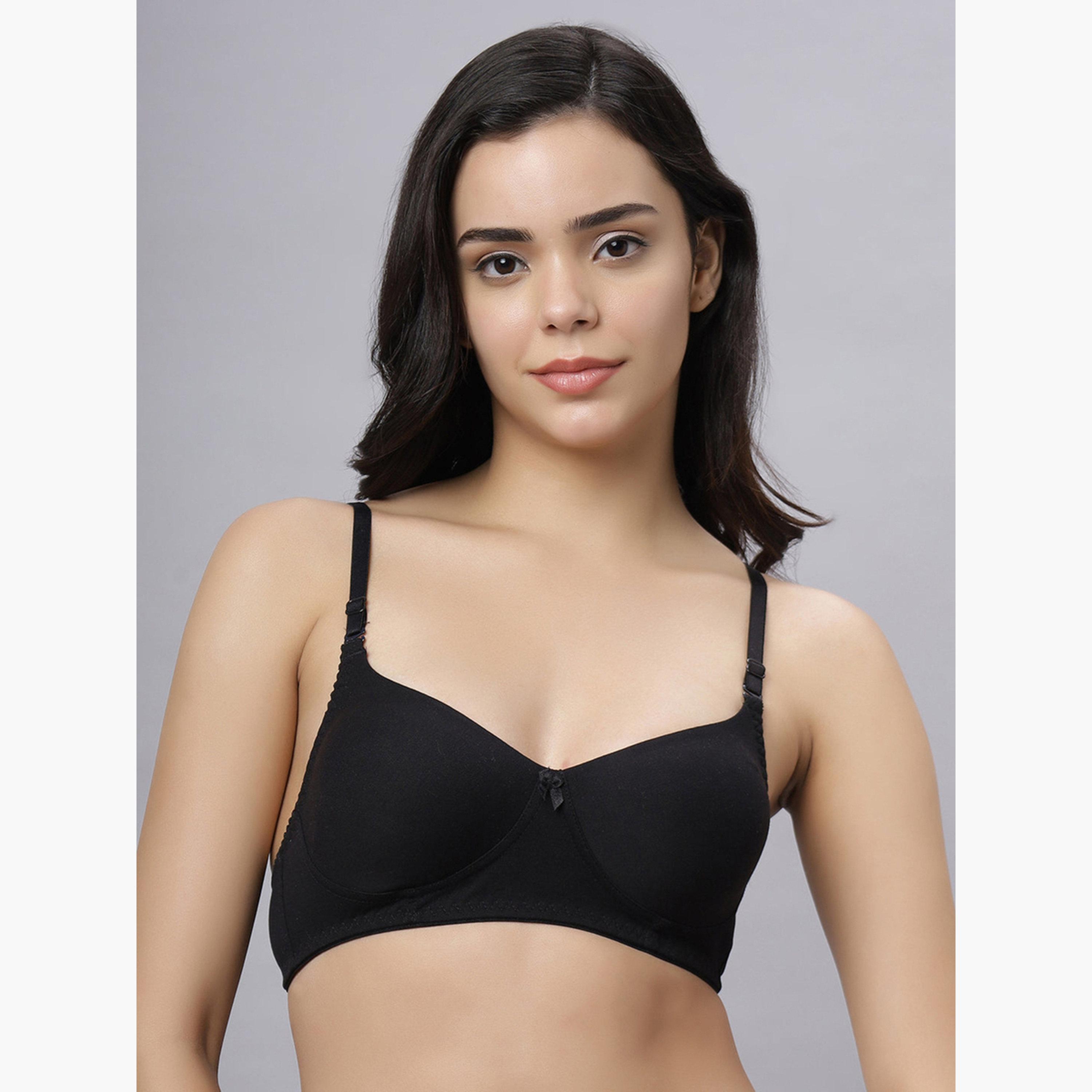 Eden X Styli Pack of 2 - Non-Padded Non Wired Cotton Blend T-Shirt Bra-women-clothing-lingerie-bras-image-7