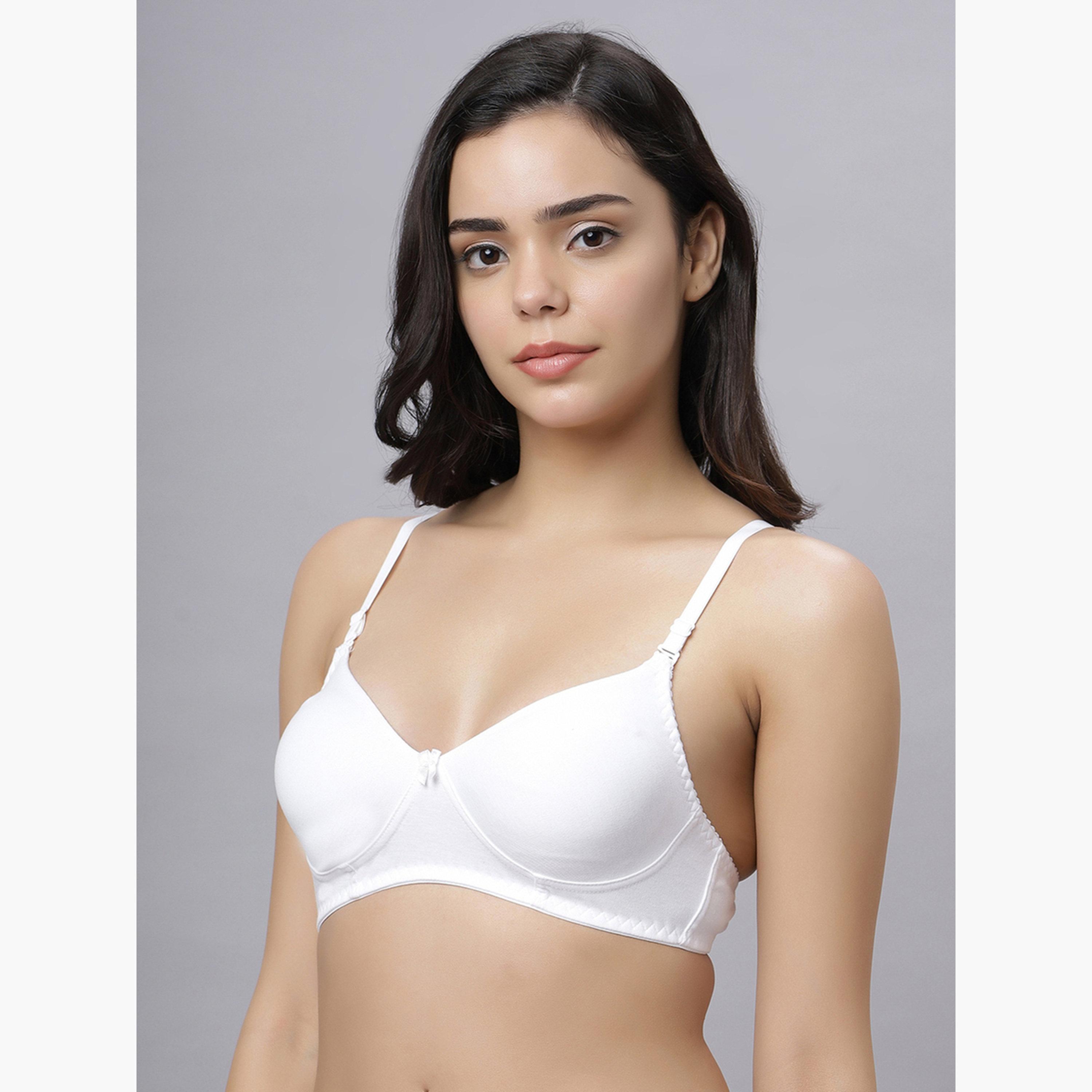 Eden X Styli Pack of 2 - Non-Padded Non Wired Cotton Blend T-Shirt Bra-women-clothing-lingerie-bras-image-4