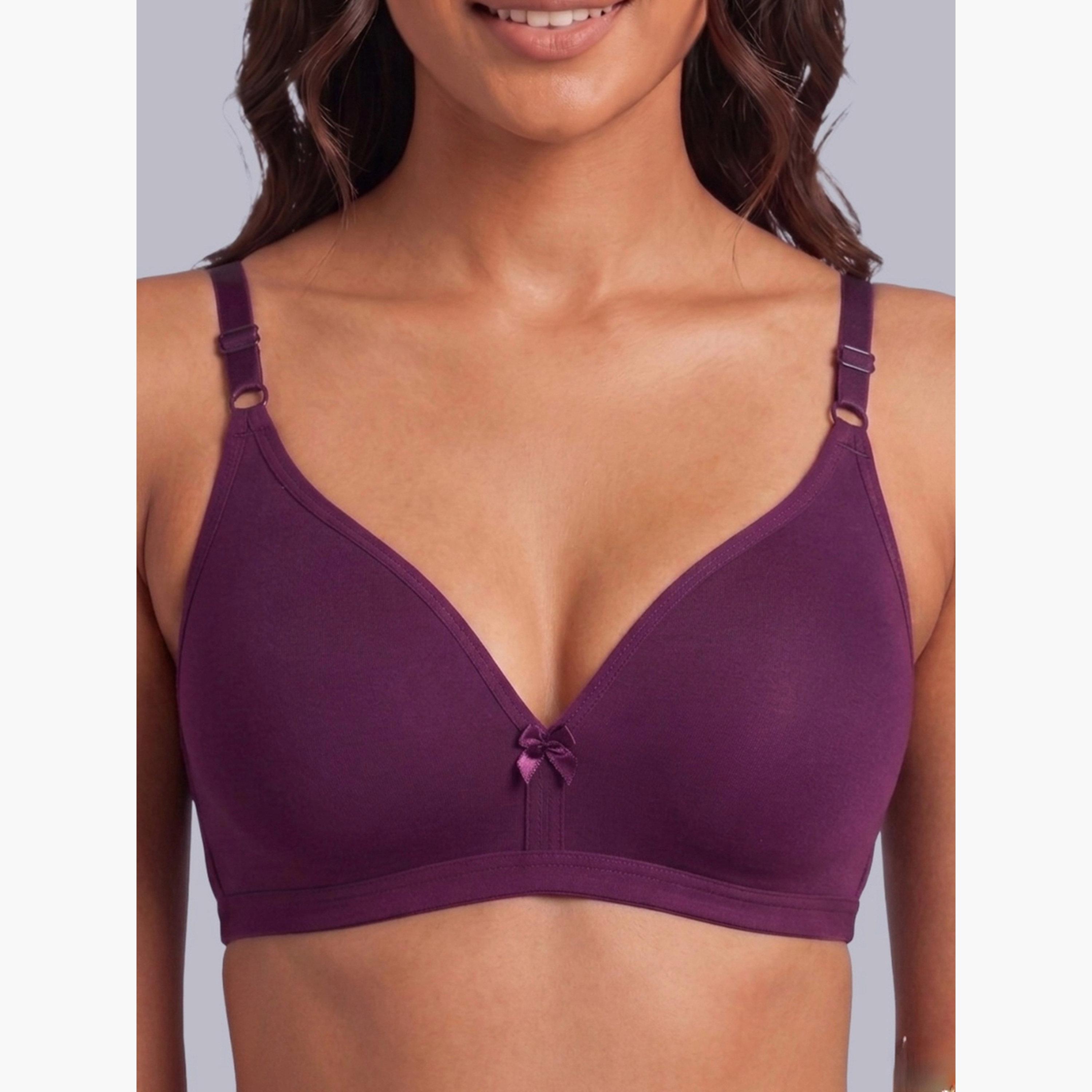 Eden X Styli Pack of 2 - Non-Padded Non Wired Cotton Blend T-Shirt Bra-women-clothing-lingerie-bras-image-10
