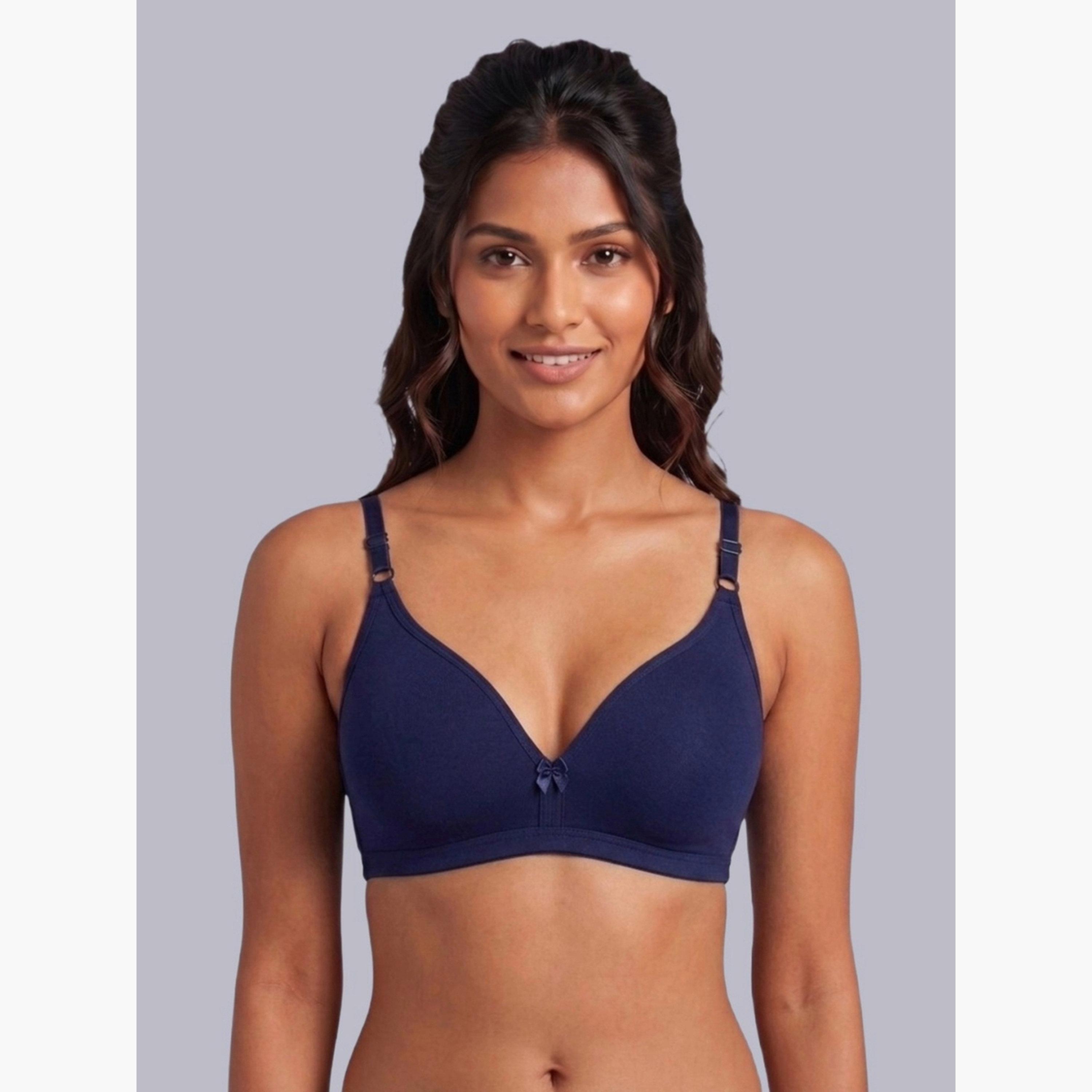 مجموعة من 2 صدرية تيشيرت بمزيج قطن غير مبطنة وبدون أسلاك-women-clothing-lingerie-bras-image-2