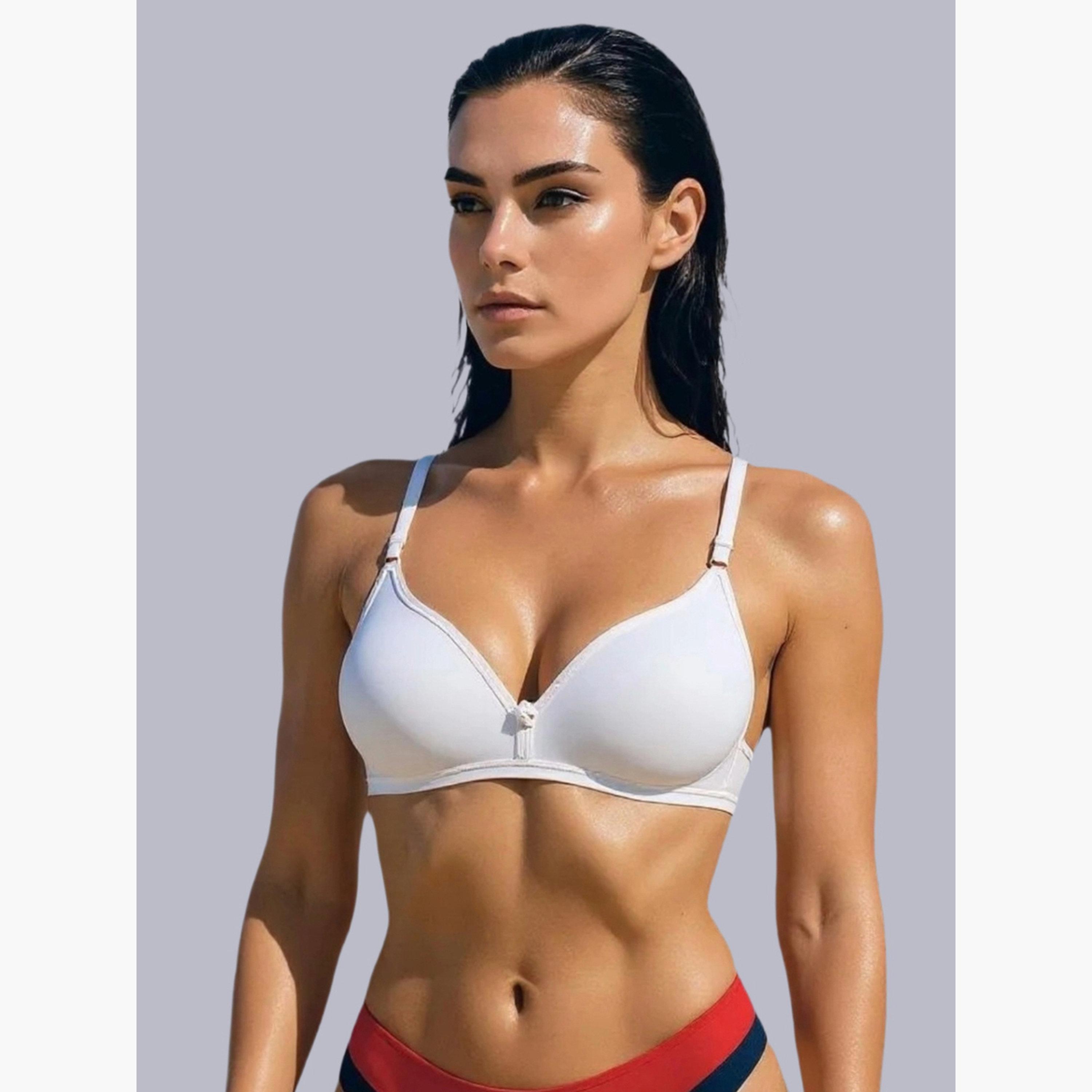Eden X Styli Pack of 2 - Non-Padded Non Wired Cotton Blend T-Shirt Bra-women-clothing-lingerie-bras-image-7
