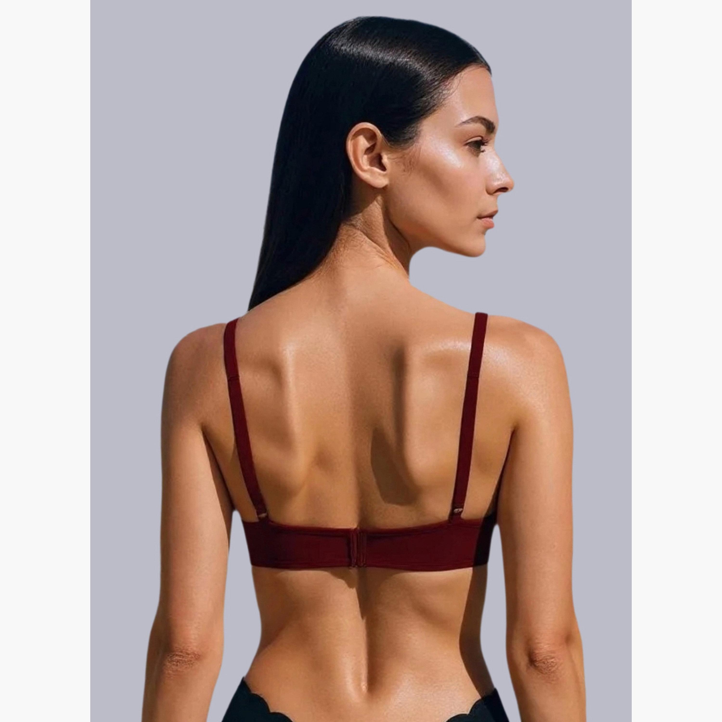Eden X Styli Pack of 2 - Non-Padded Non Wired Cotton Blend T-Shirt Bra-women-clothing-lingerie-bras-image-3