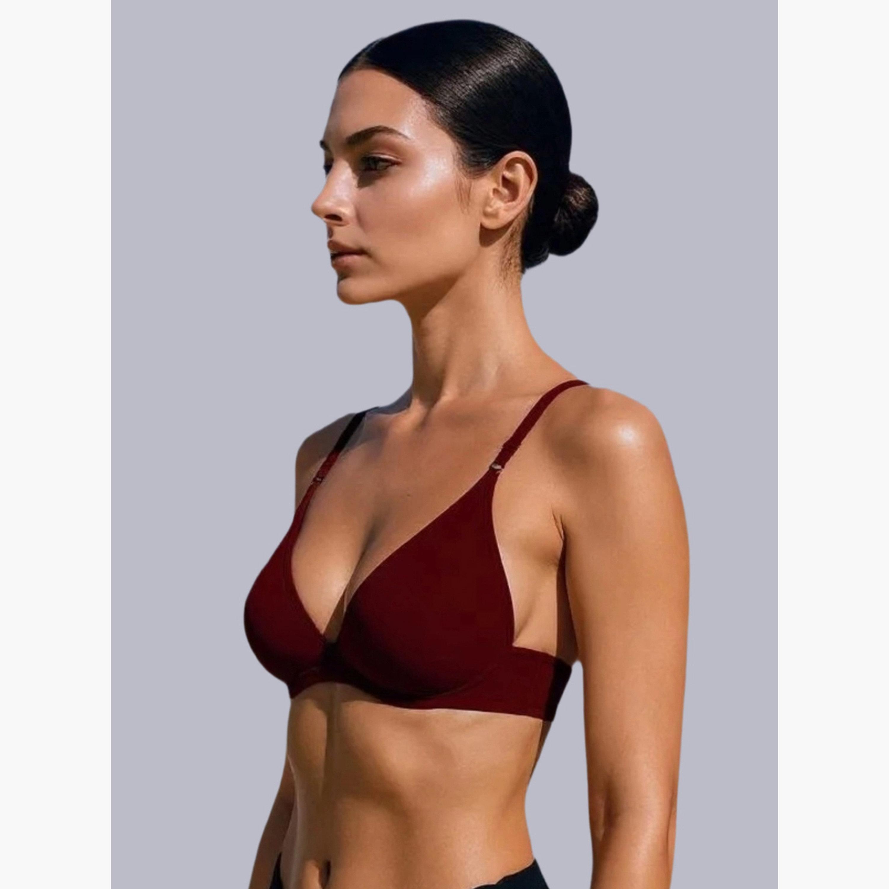 Eden X Styli Pack of 2 - Non-Padded Non Wired Cotton Blend T-Shirt Bra-women-clothing-lingerie-bras-image-4