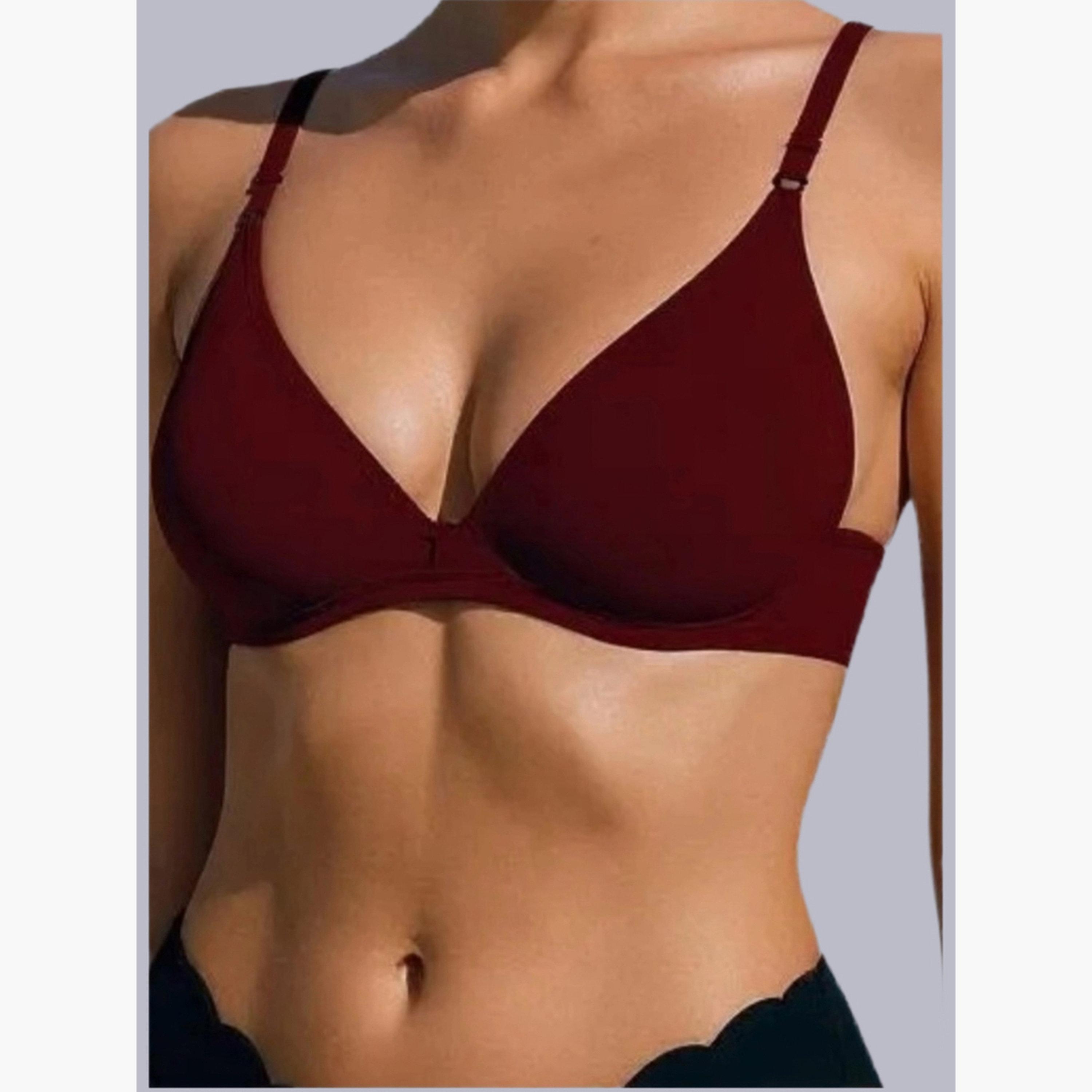 Eden X Styli Pack of 2 - Non-Padded Non Wired Cotton Blend T-Shirt Bra-women-clothing-lingerie-bras-image-8