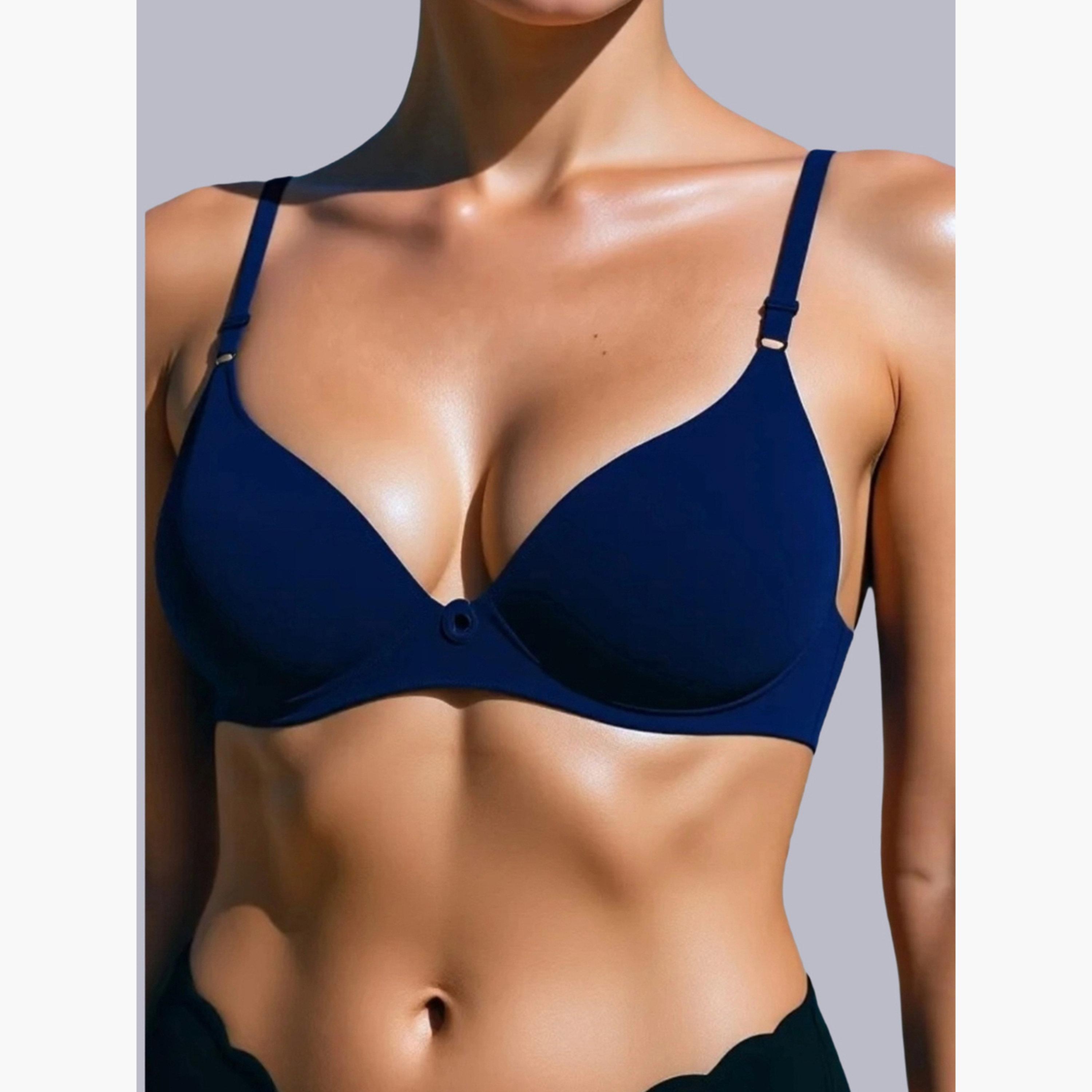Eden X Styli Pack of 2 - Non-Padded Non Wired Cotton Blend T-Shirt Bra-women-clothing-lingerie-bras-image-9