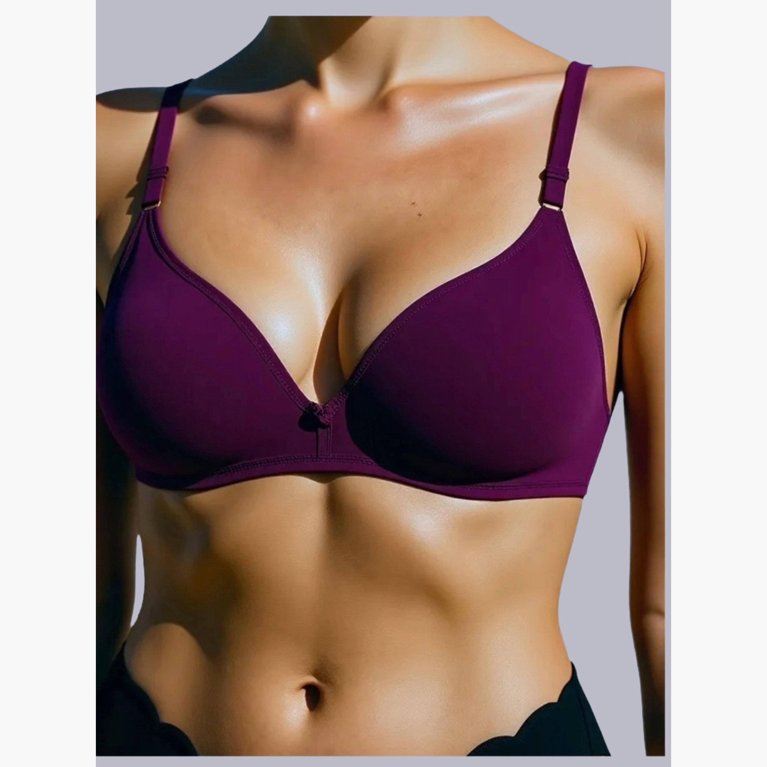 Eden X Styli Pack of 2 - Non-Padded Non Wired Cotton Blend T-Shirt Bra-women-clothing-lingerie-bras-image-10