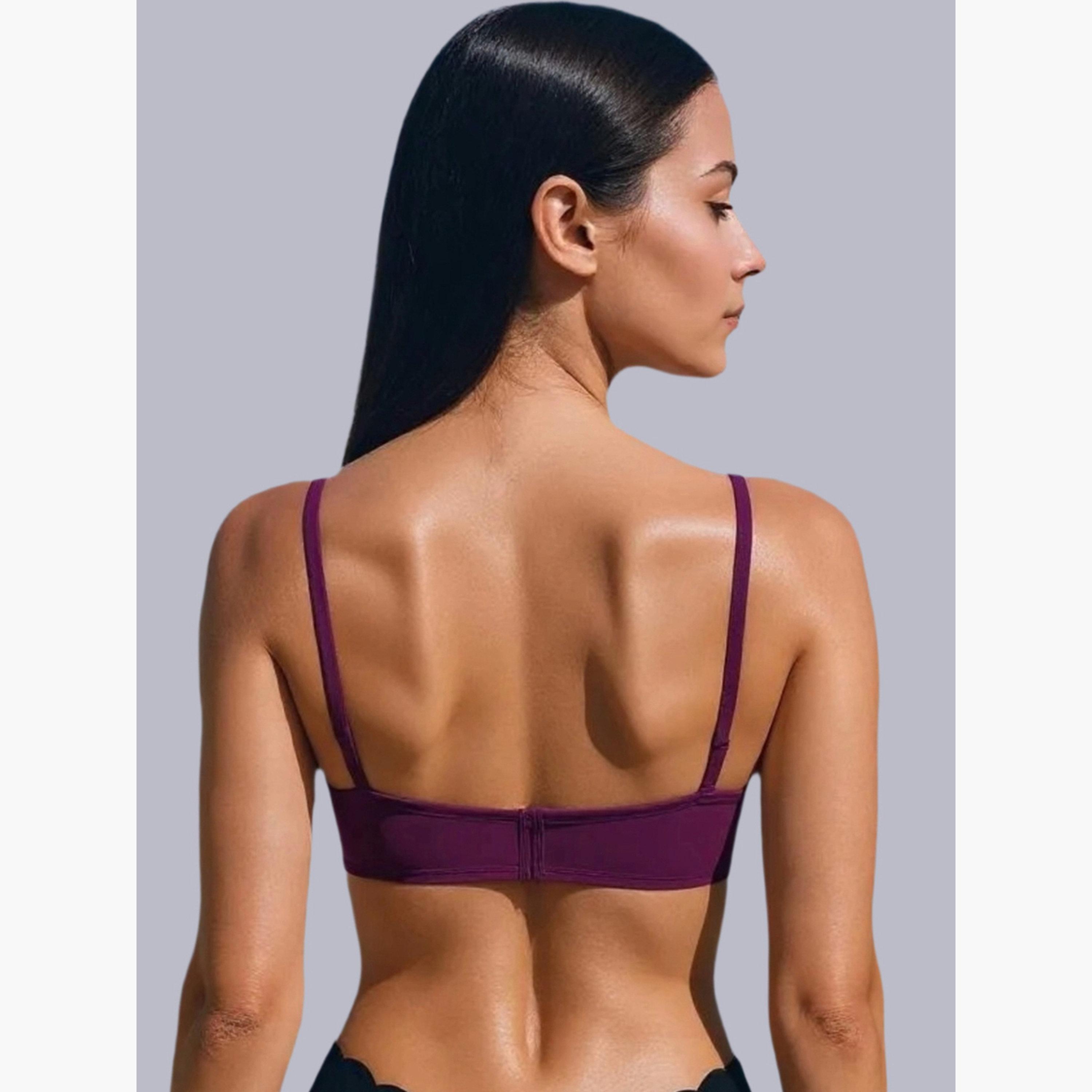 Eden X Styli Pack of 2 - Non-Padded Non Wired Cotton Blend T-Shirt Bra-women-clothing-lingerie-bras-image-3