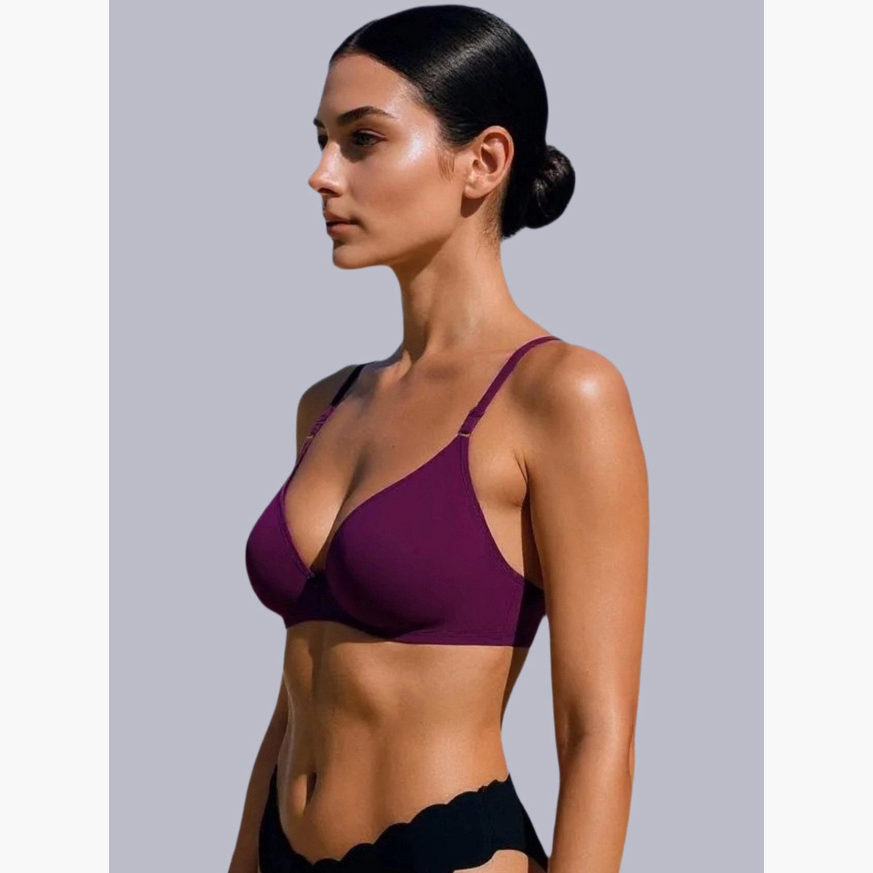 Eden X Styli Pack of 2 - Non-Padded Non Wired Cotton Blend T-Shirt Bra-women-clothing-lingerie-bras-image-4