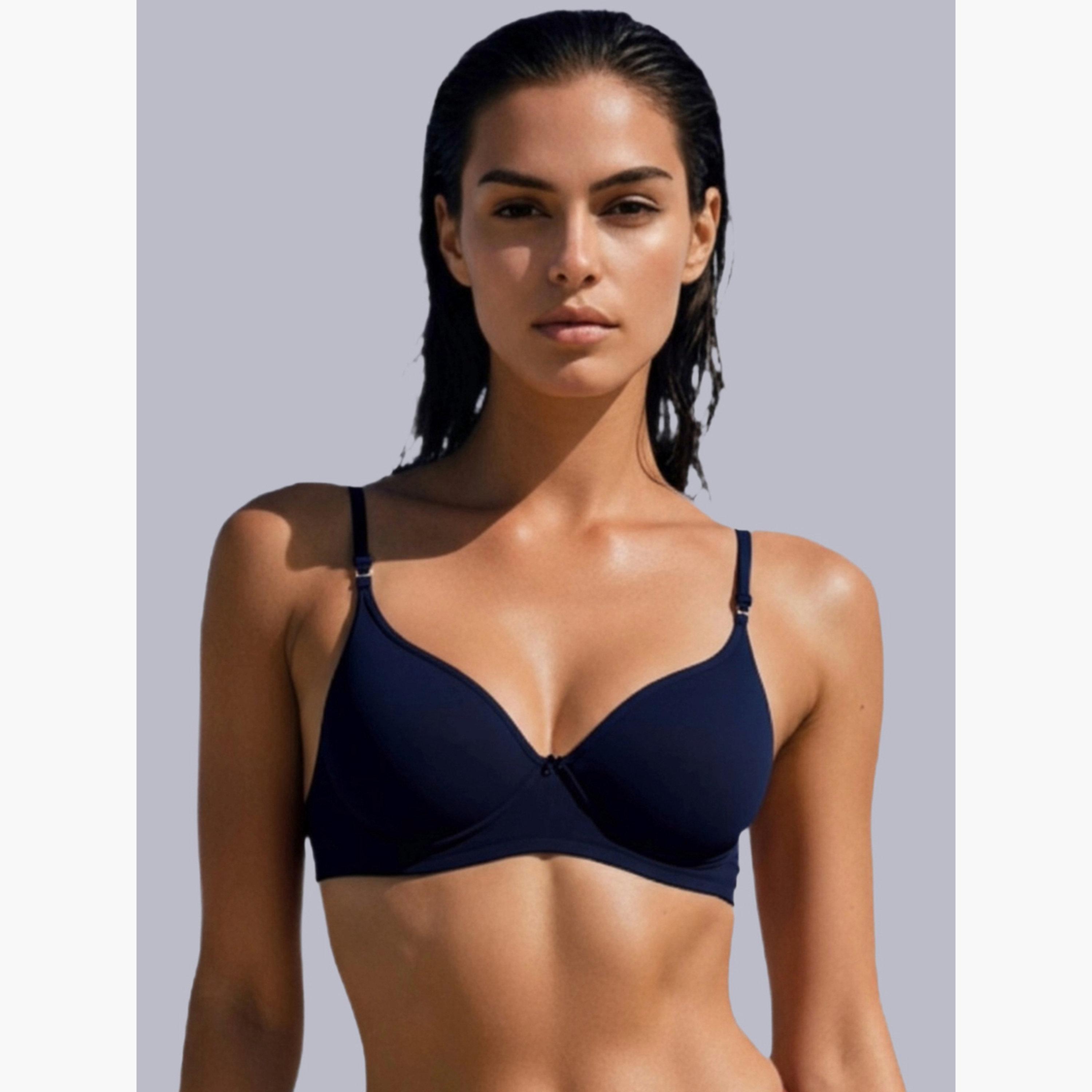 Eden X Styli Pack of 2 - Non-Padded Non Wired Cotton Blend T-Shirt Bra-women-clothing-lingerie-bras-image-6