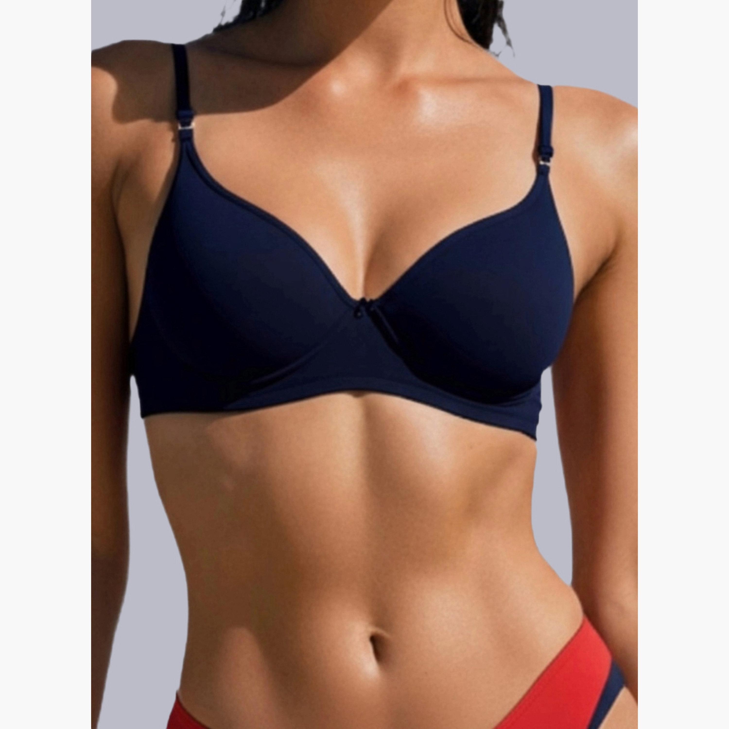 Eden X Styli Pack of 2 - Non-Padded Non Wired Cotton Blend T-Shirt Bra-women-clothing-lingerie-bras-image-9