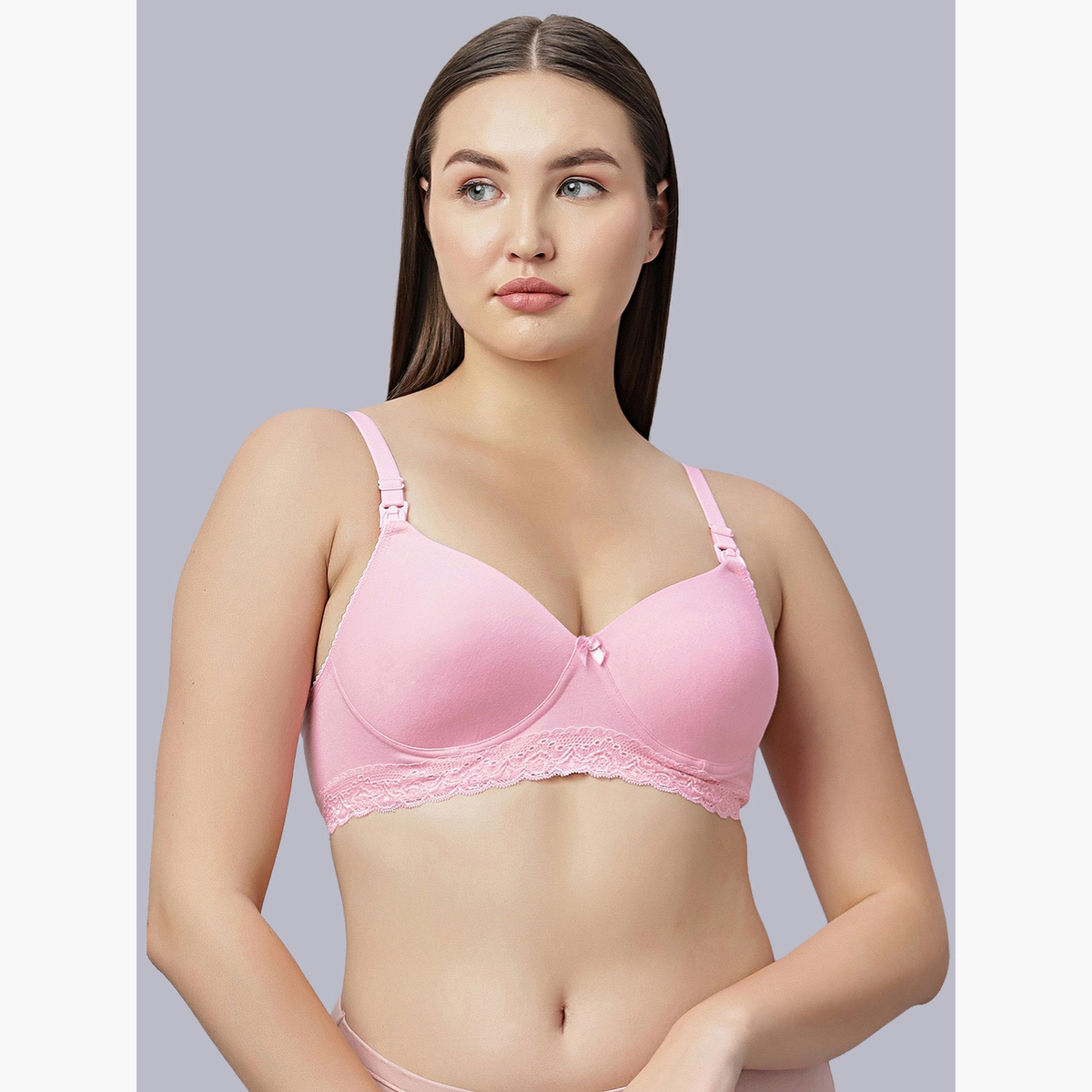Eden X Styli Pink Heavily Padded Nursing Maternity Bra-women-clothing-lingerie-bras-image-1