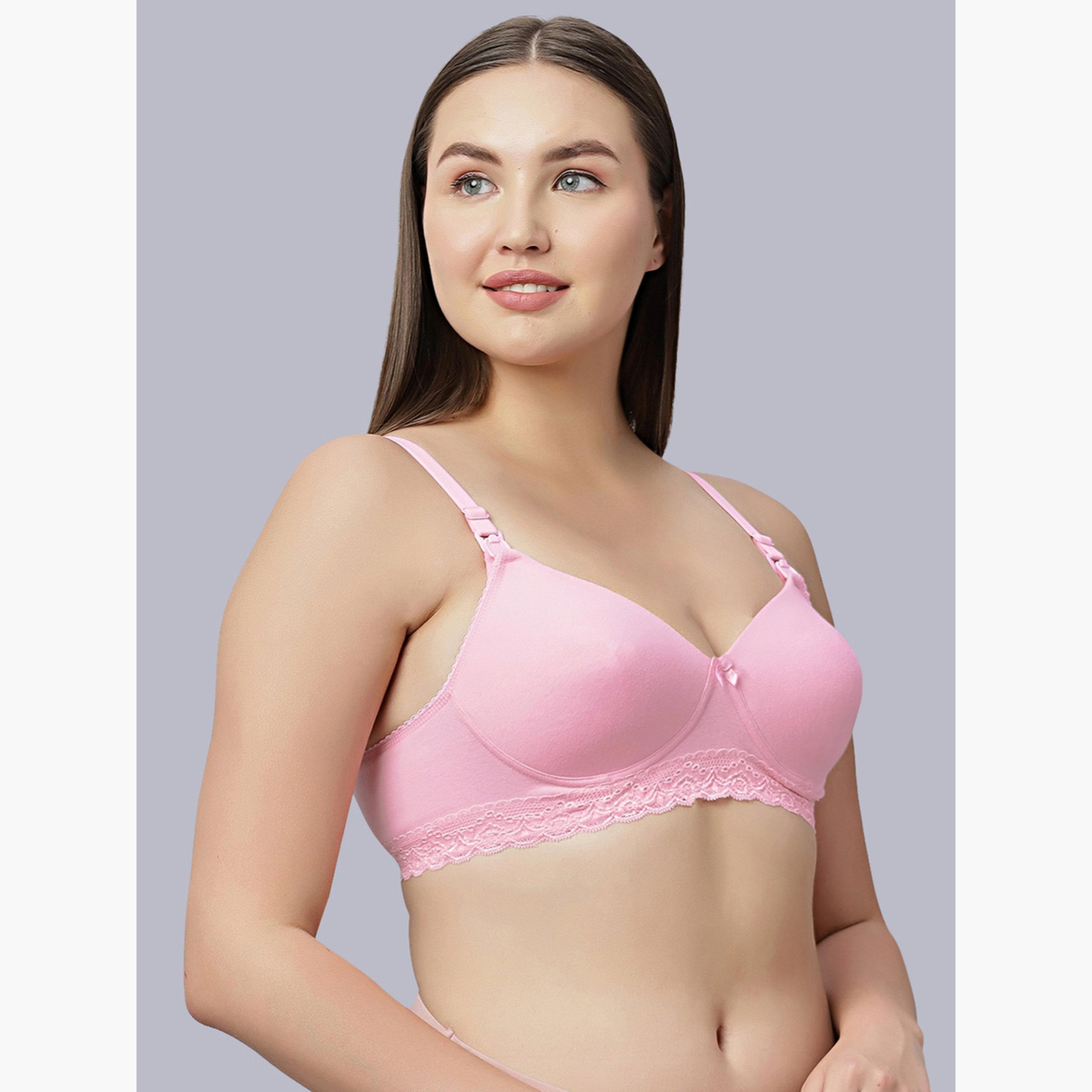 Eden X Styli Pink Heavily Padded Nursing Maternity Bra-women-clothing-lingerie-bras-image-2