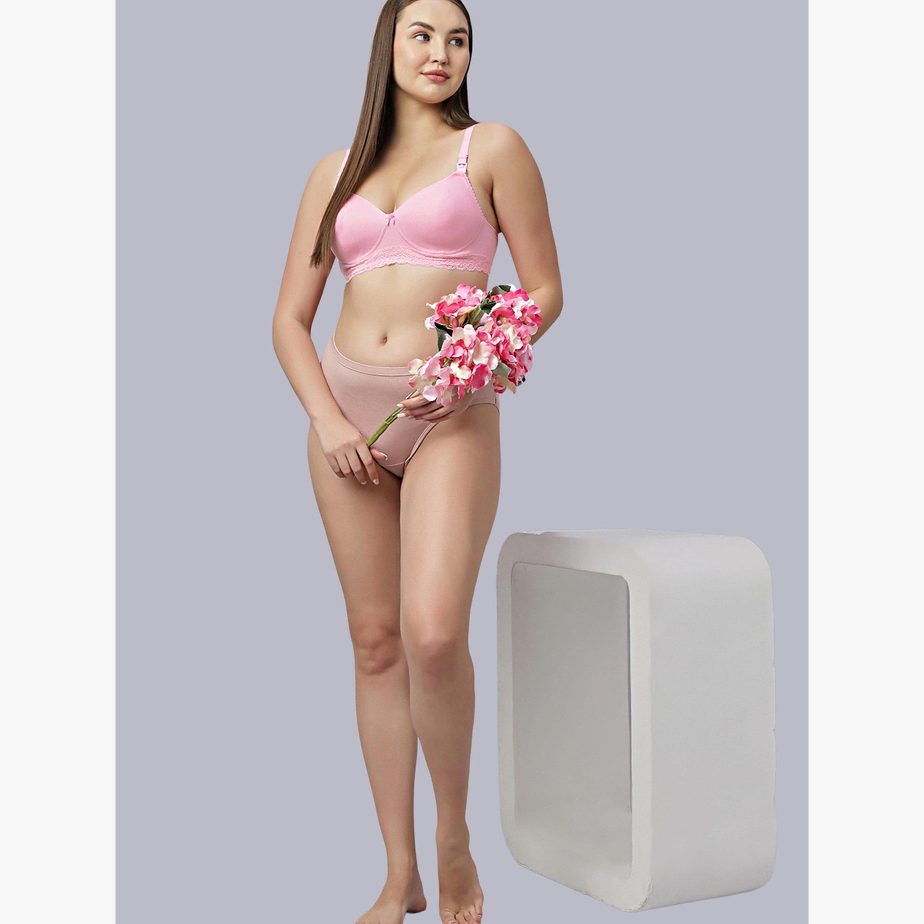 Eden X Styli Pink Heavily Padded Nursing Maternity Bra-women-clothing-lingerie-bras-image-5