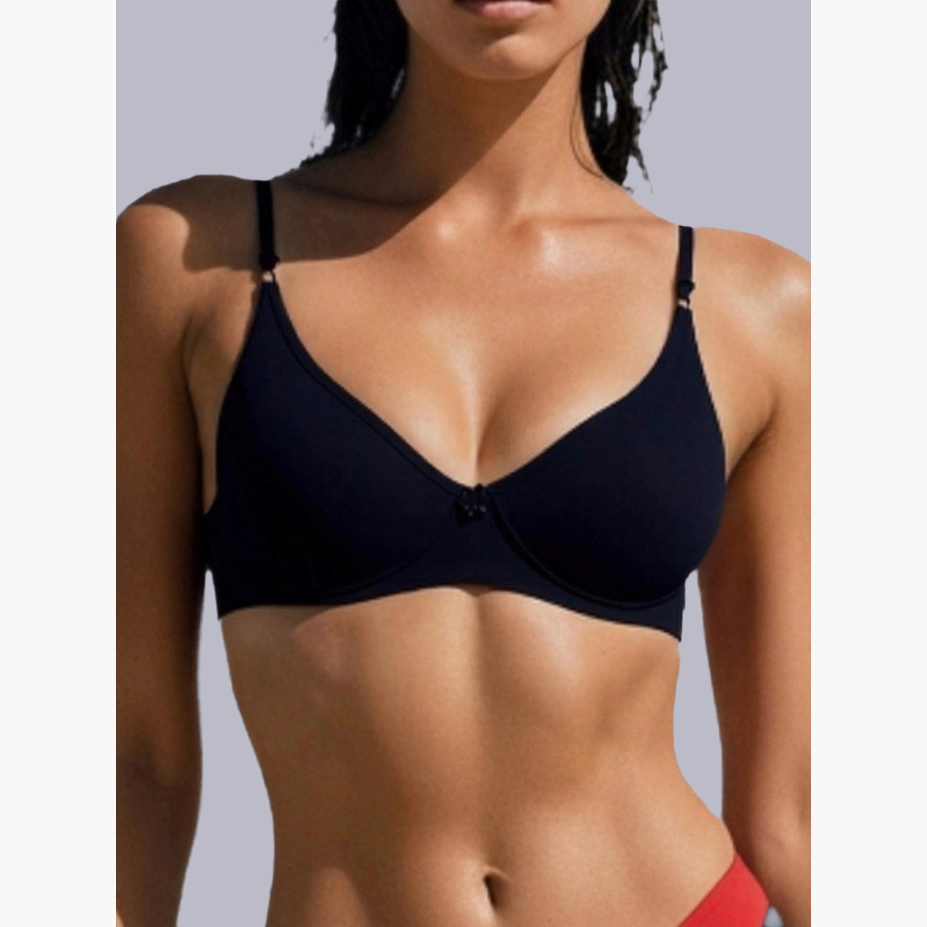 Eden X Styli Black Non-Padded Non Wired Cotton Blend T-Shirt Bra-women-clothing-lingerie-bras-image-4