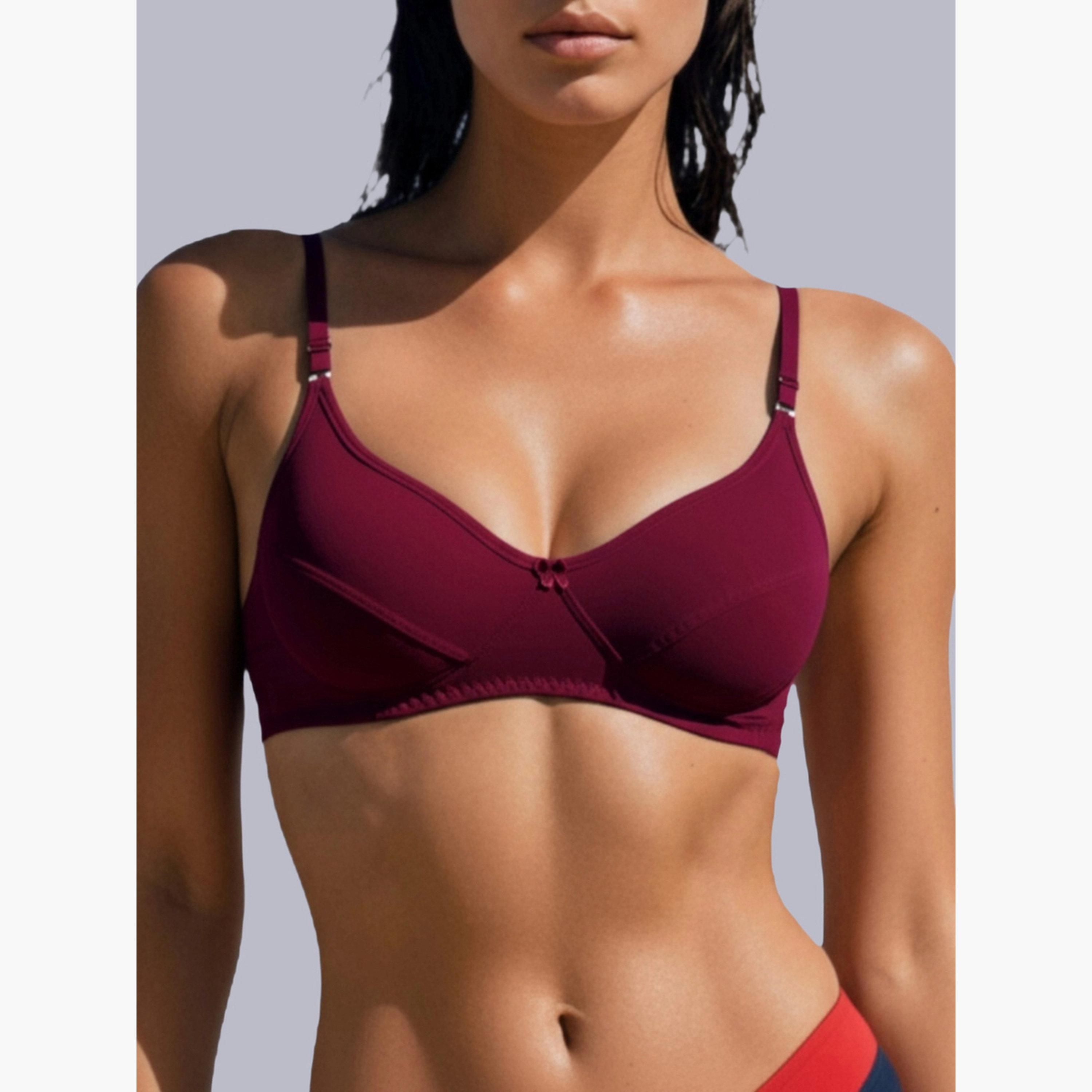 صدرية تيشيرت بمزيج قطن غير مبطنة وبدون أسلاك-women-clothing-lingerie-bras-image-4