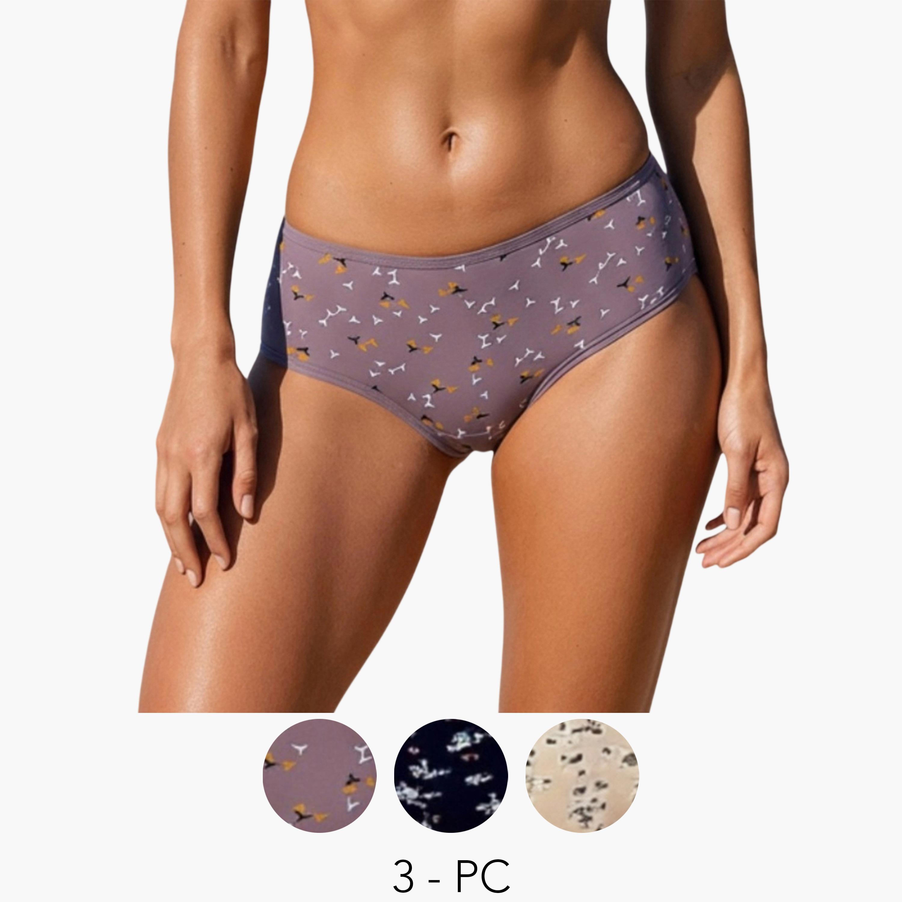 Eden X Styli Pack of 3 - Cotton Printed Full Coverage Hipster Briefs-women-clothing-lingerie-panties-image-1