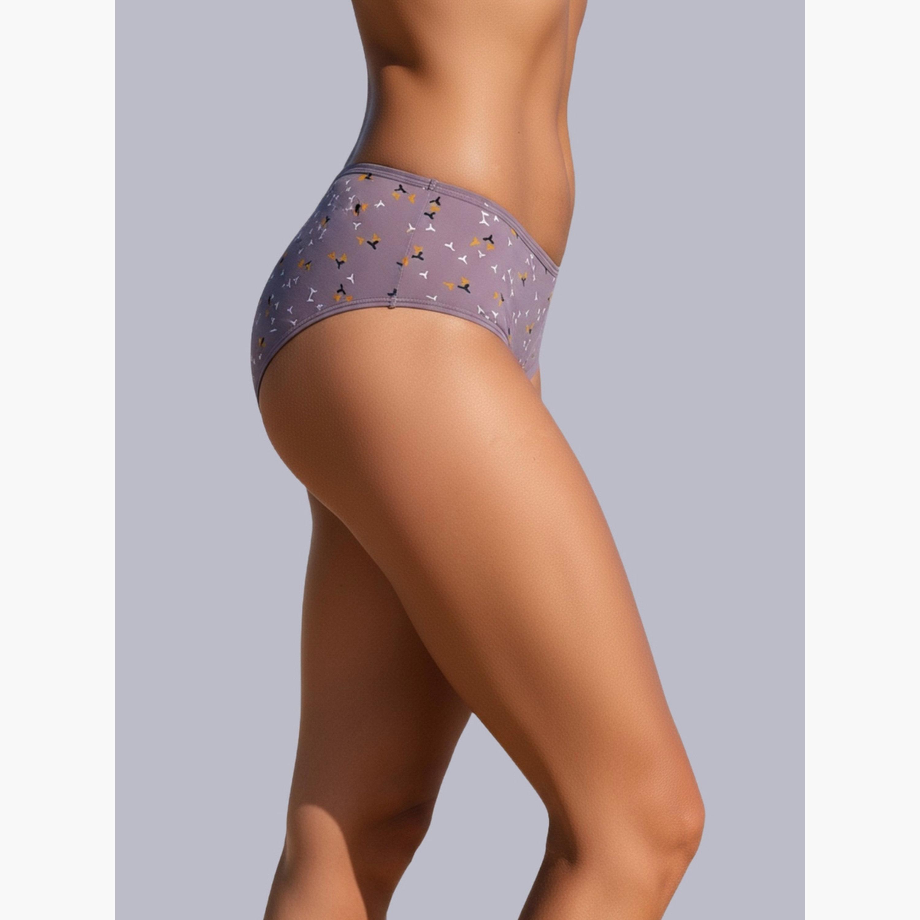 Eden X Styli Pack of 3 - Cotton Printed Full Coverage Hipster Briefs-women-clothing-lingerie-panties-image-4