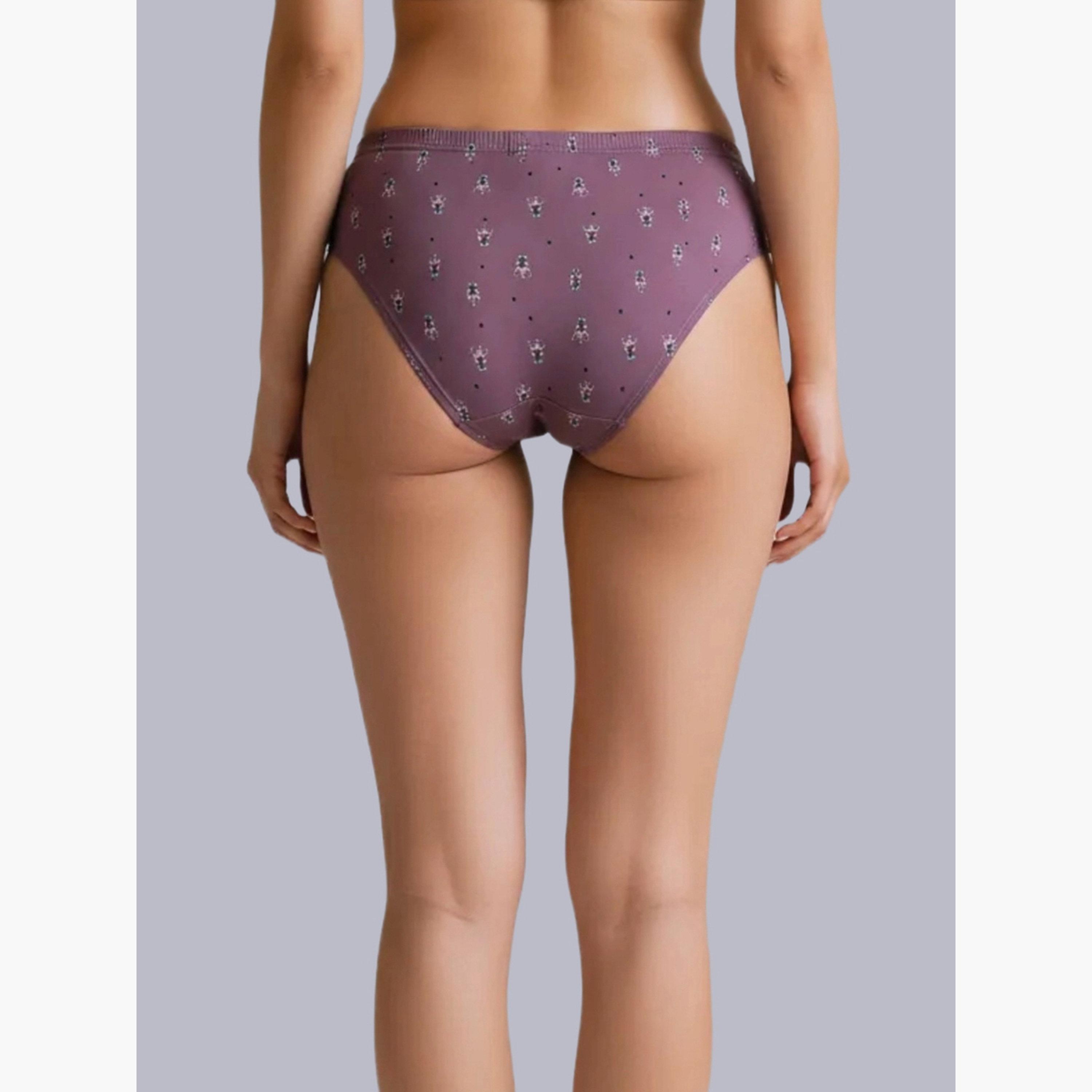 مجموعة من 3 سراويل داخلية قطن بطبعات صغيرة-women-clothing-lingerie-panties-image-4