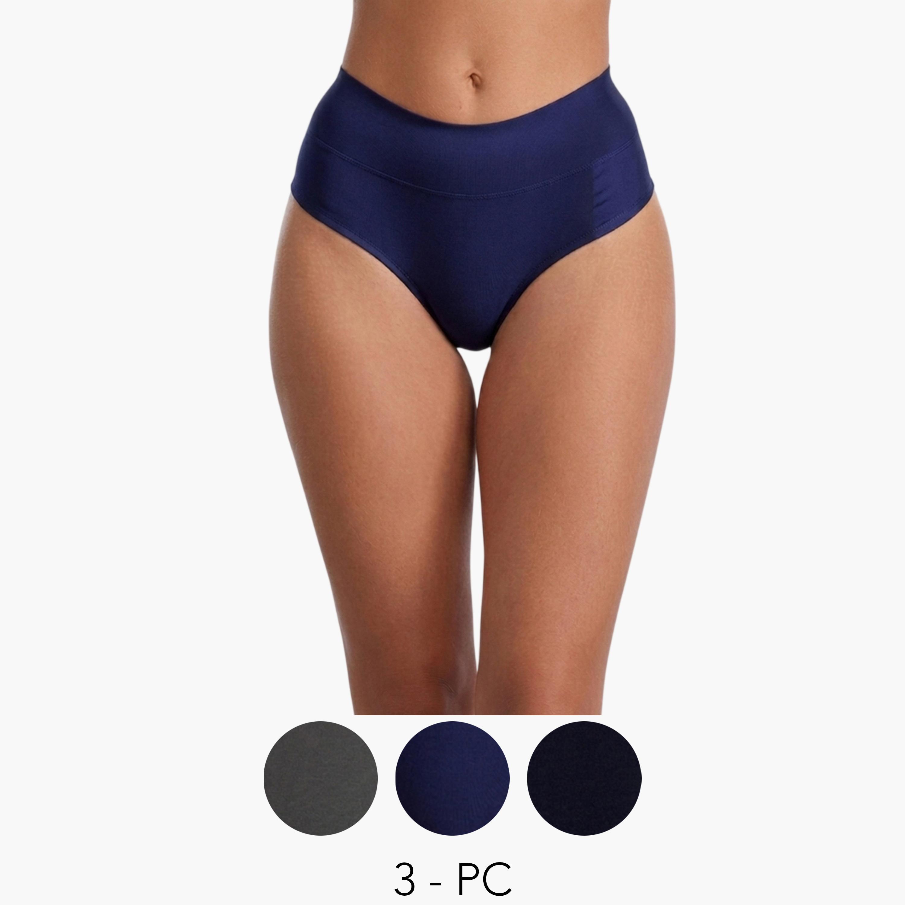 Eden X Styli Pack of 3 - Cotton Full Coverage Tummy Tucker Briefs-women-clothing-lingerie-panties-image-1
