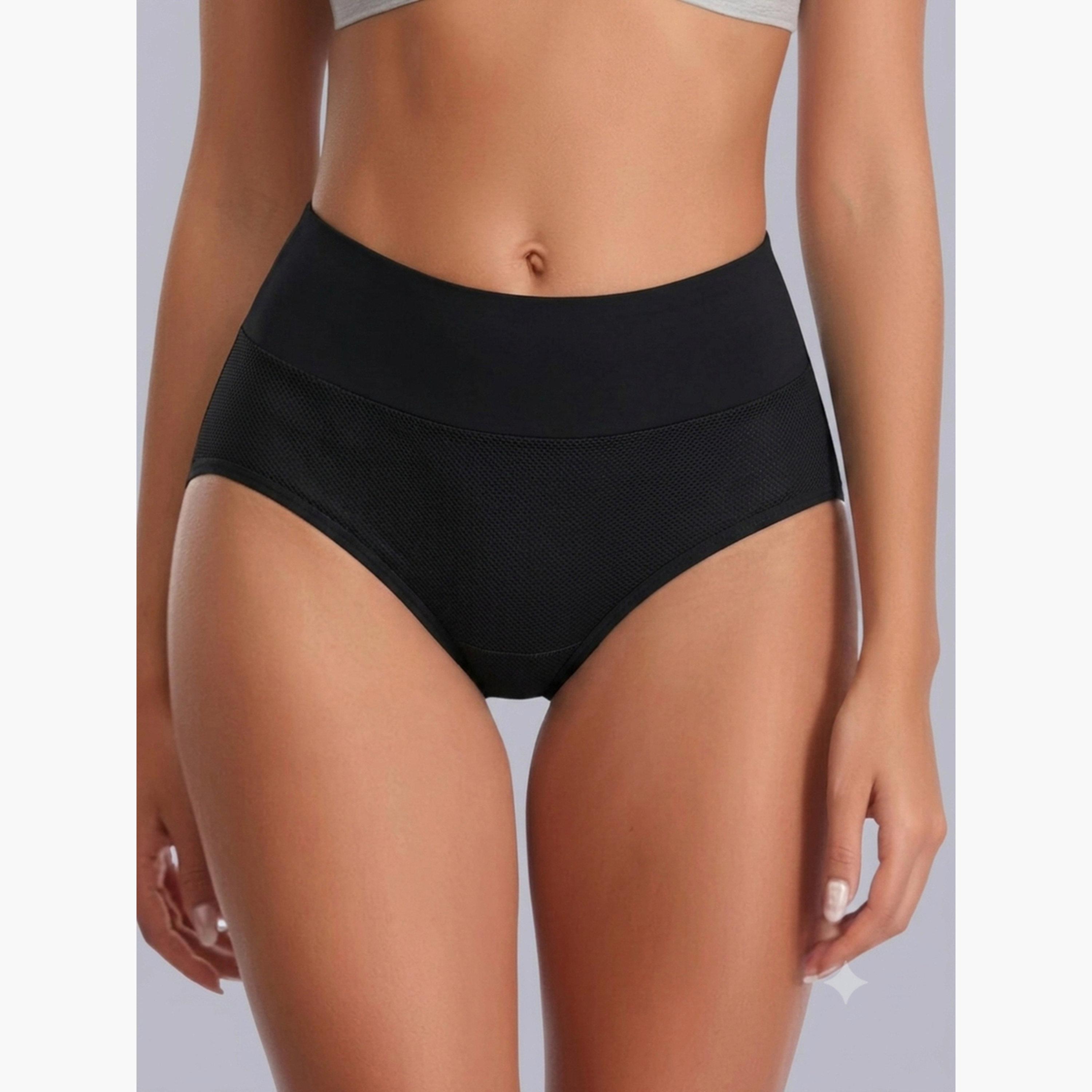 Eden X Styli Pack of 3 - Cotton Full Coverage Tummy Tucker Briefs-women-clothing-lingerie-panties-image-2