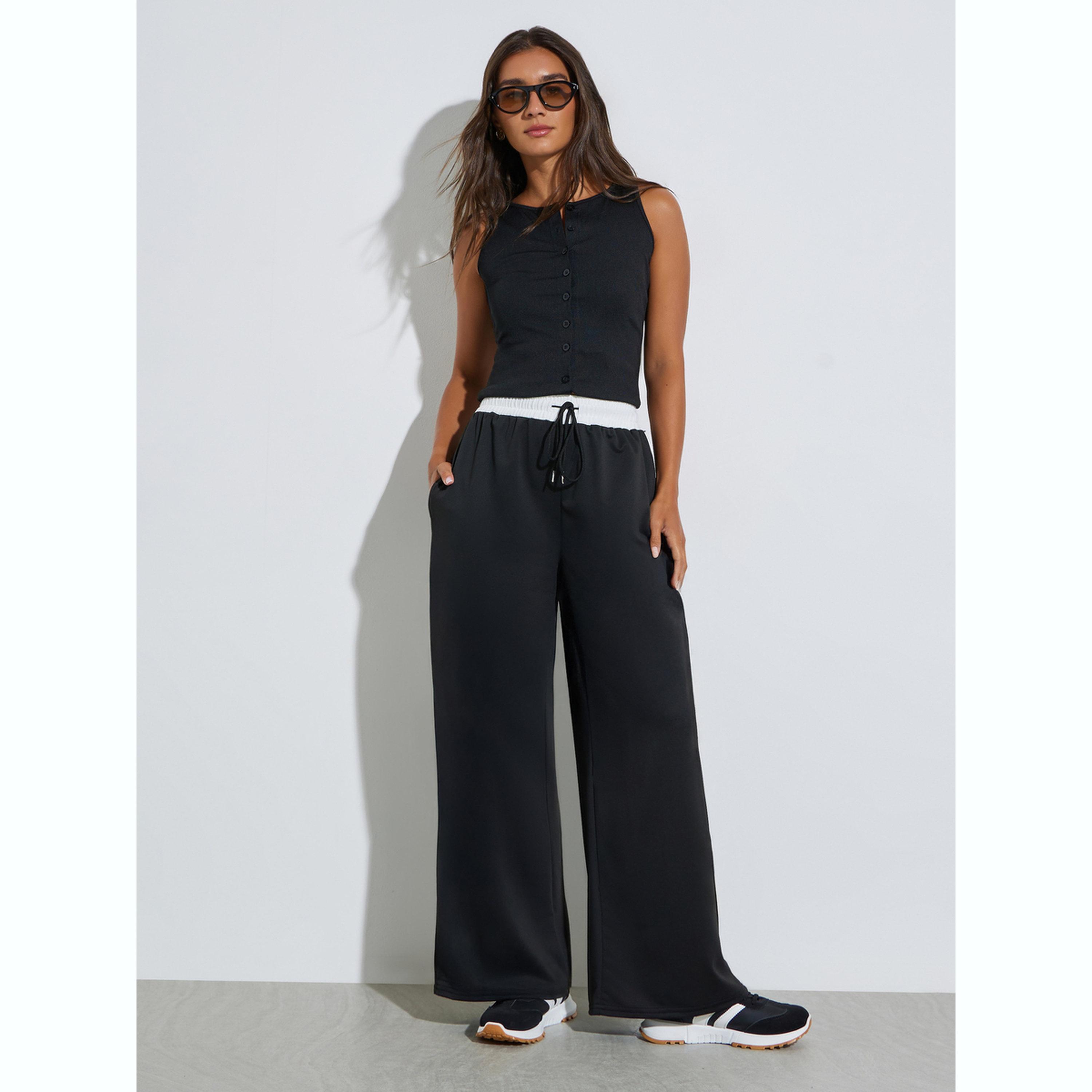 جوغر بأرجل واسعة برباط-women-clothing-bottoms-joggers-image-2