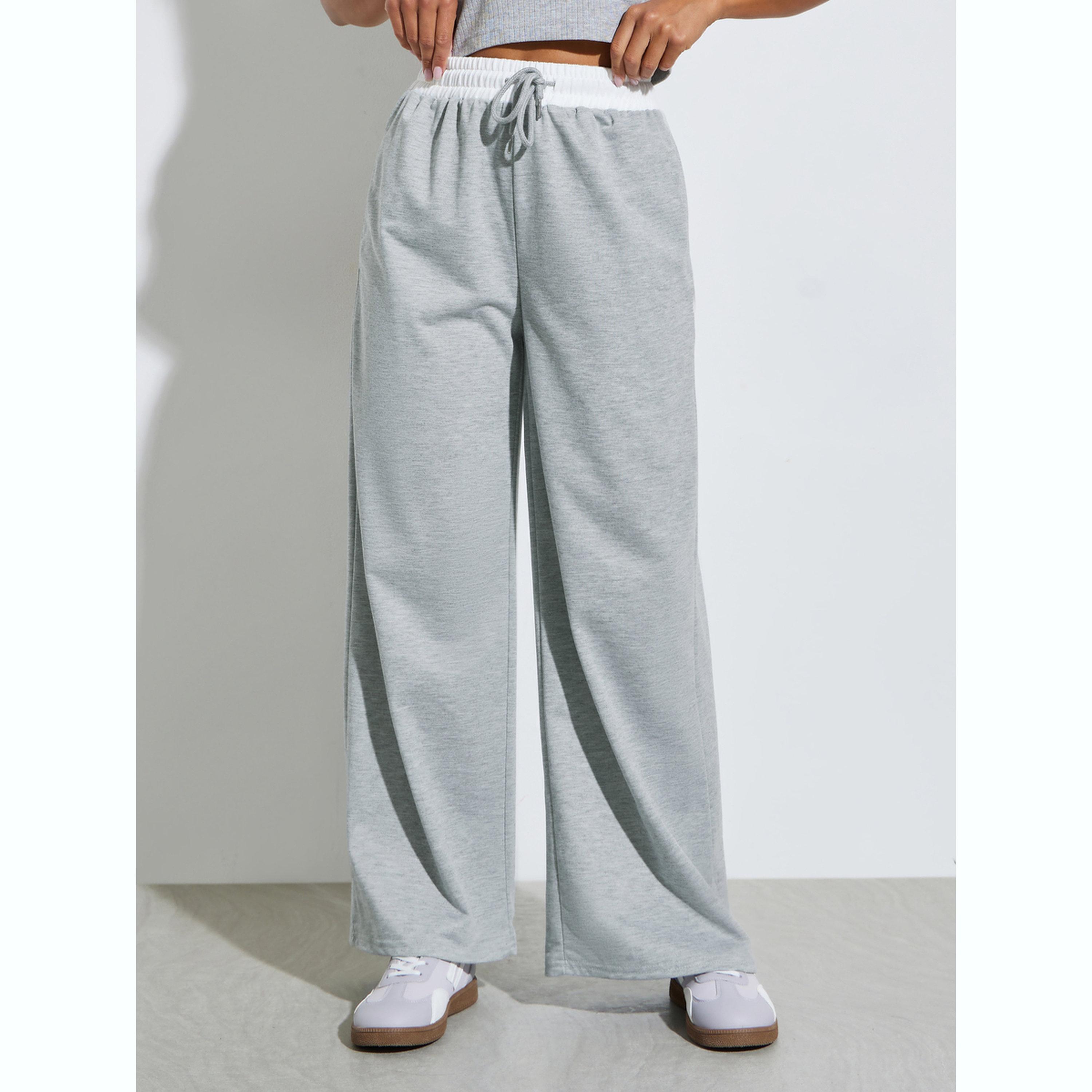 جوغر بأرجل واسعة برباط-women-clothing-bottoms-joggers-image-1