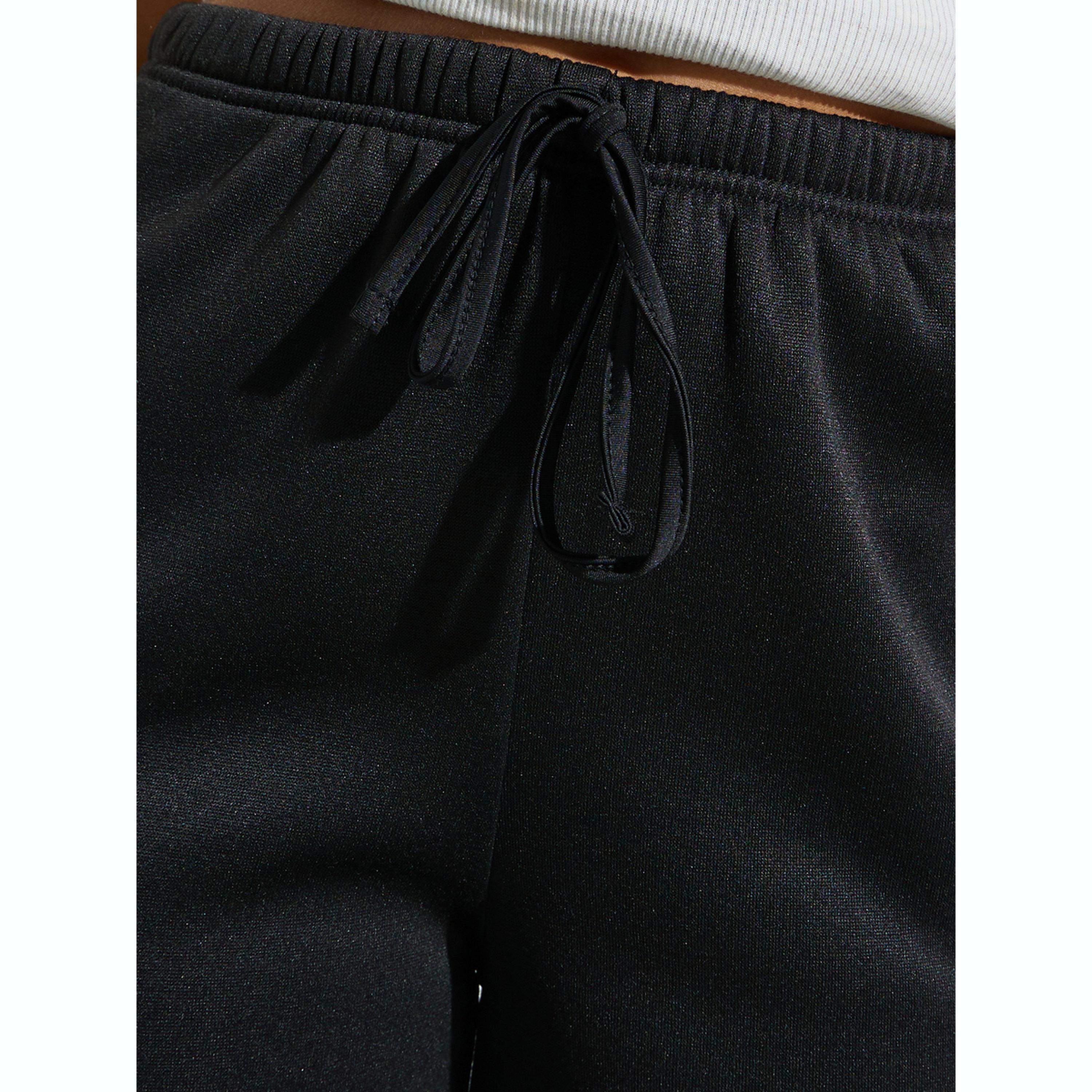 Styli Black Wide Leg Joggers with Drawstring-women-clothing-bottoms-joggers-image-3
