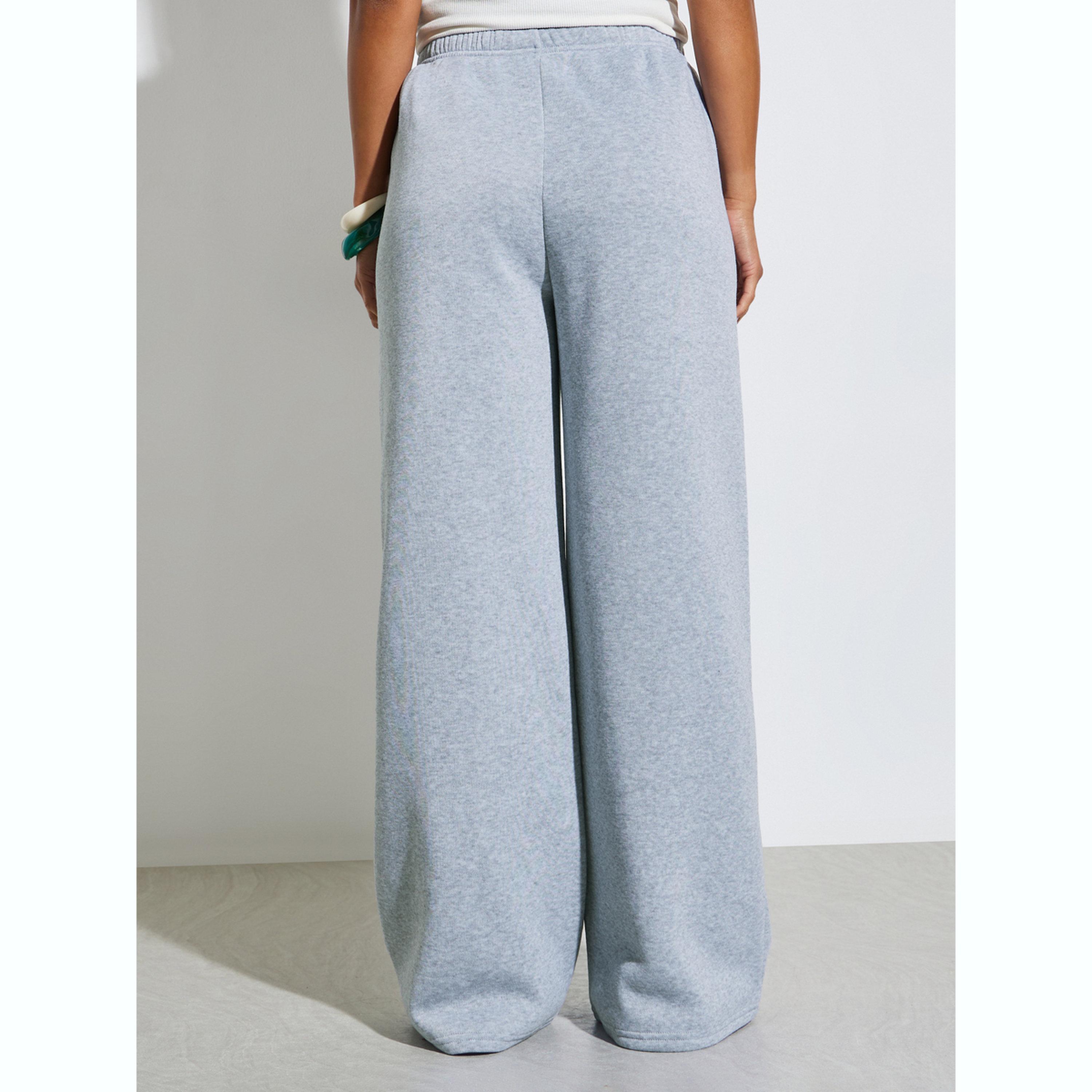 Styli Grey Wide Leg Joggers with Drawstring-women-clothing-bottoms-joggers-image-4