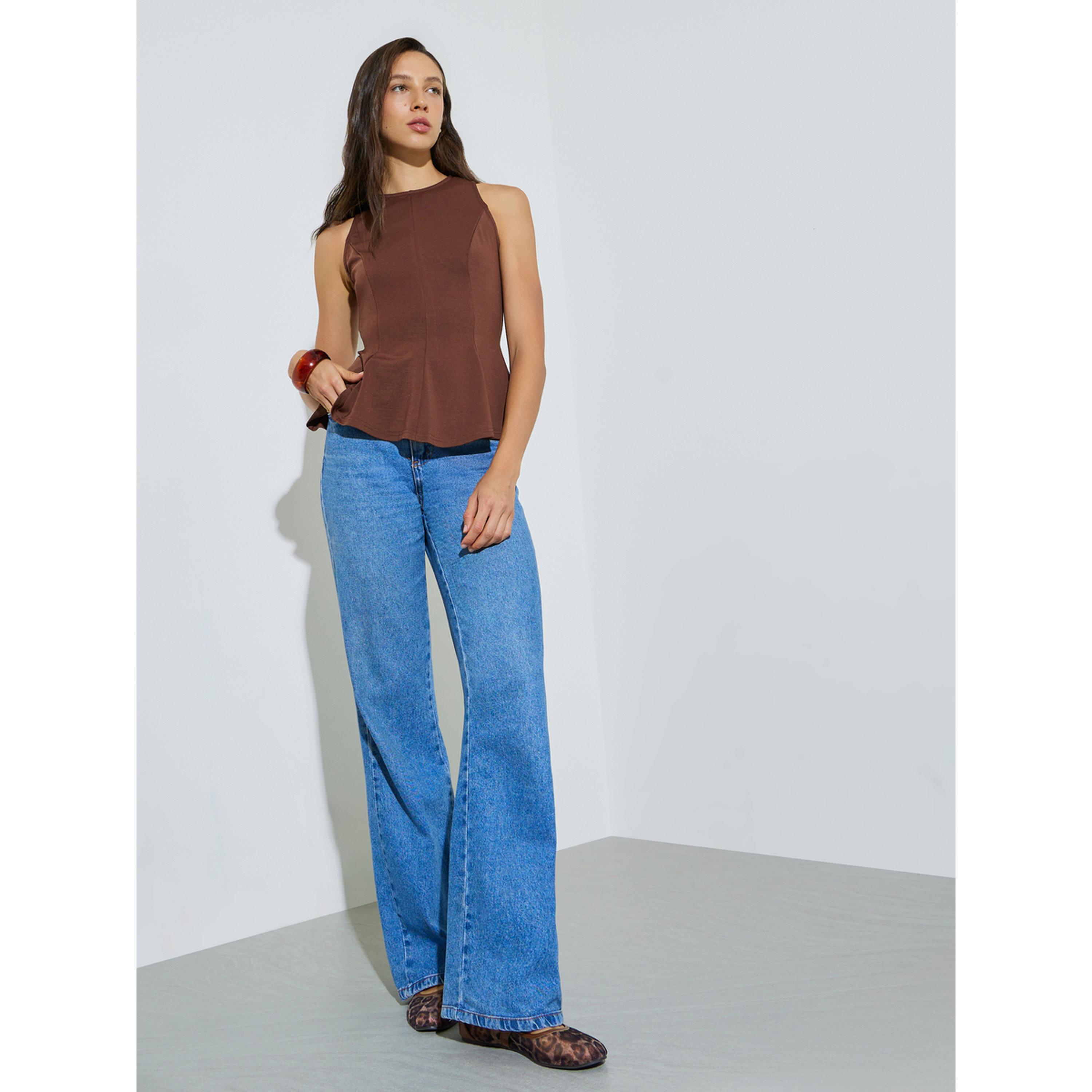 بلوزة بيبلوم سادة بلا أكمام-women-clothing-shirtsandblouses-blouses-image-2
